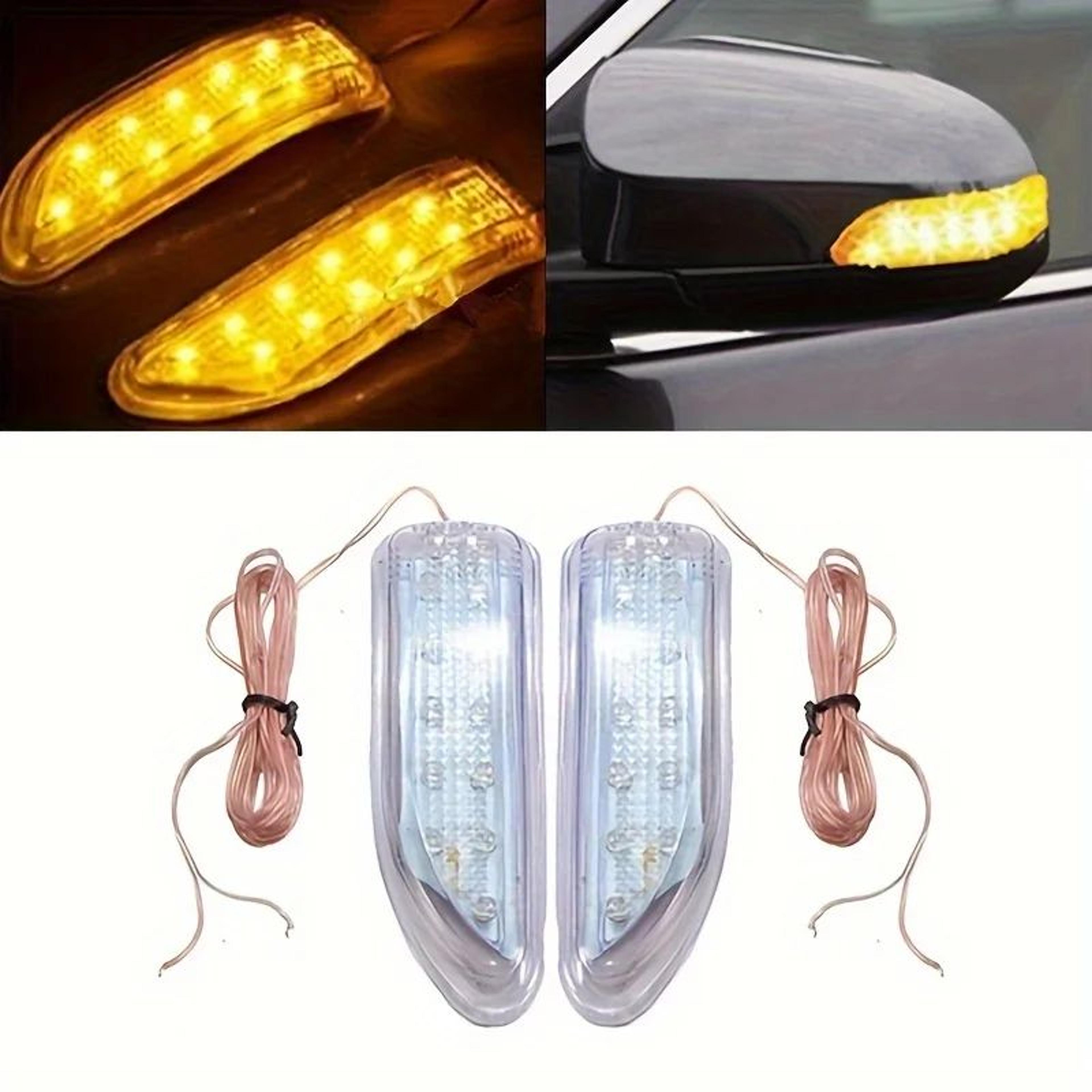 2pcs led rear view mirror turn signal lights – double row amber sequential side mirror indicator for cars & suvs