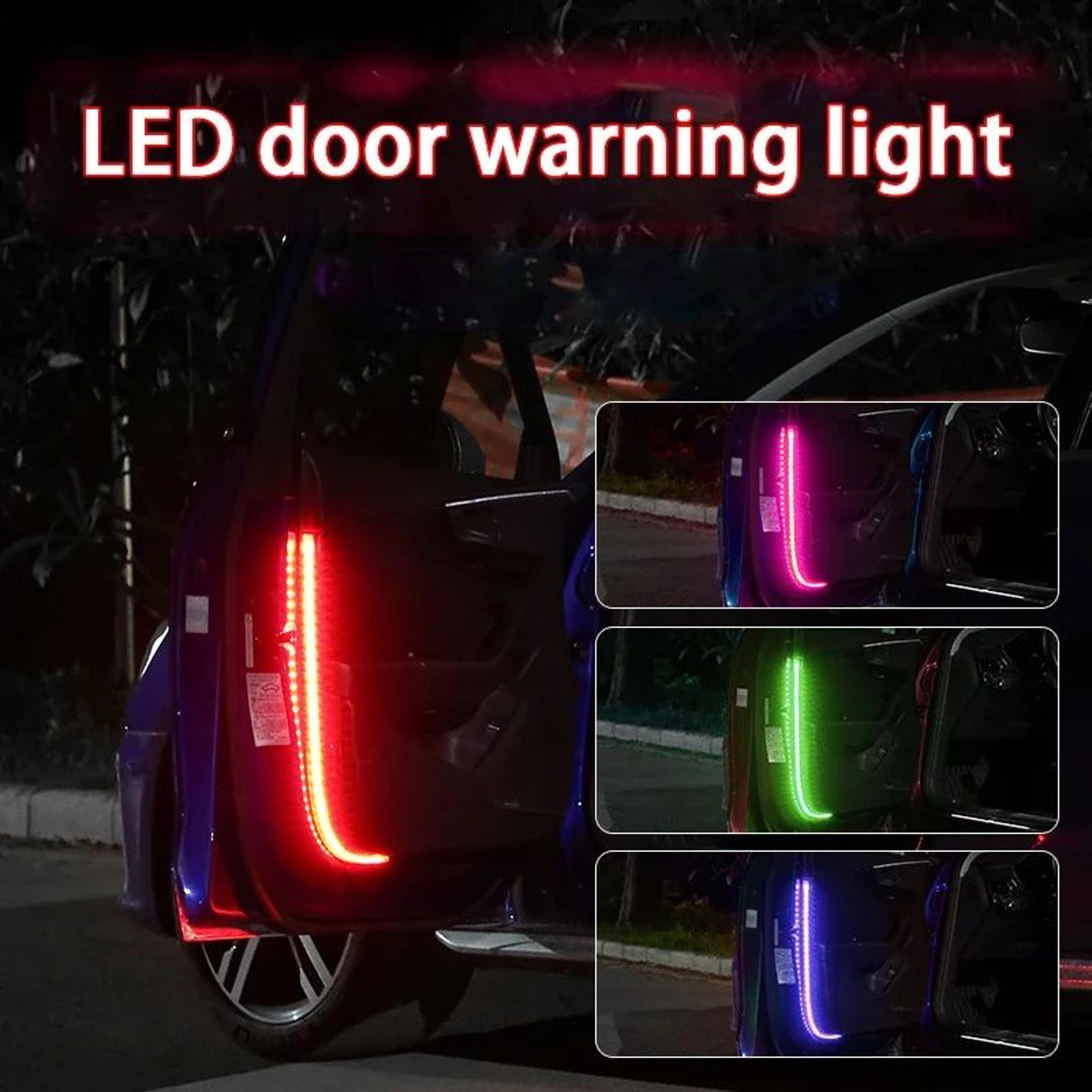 12v led car door warning light – wireless flashing anti-rear end collision safety door light with phantom color alert