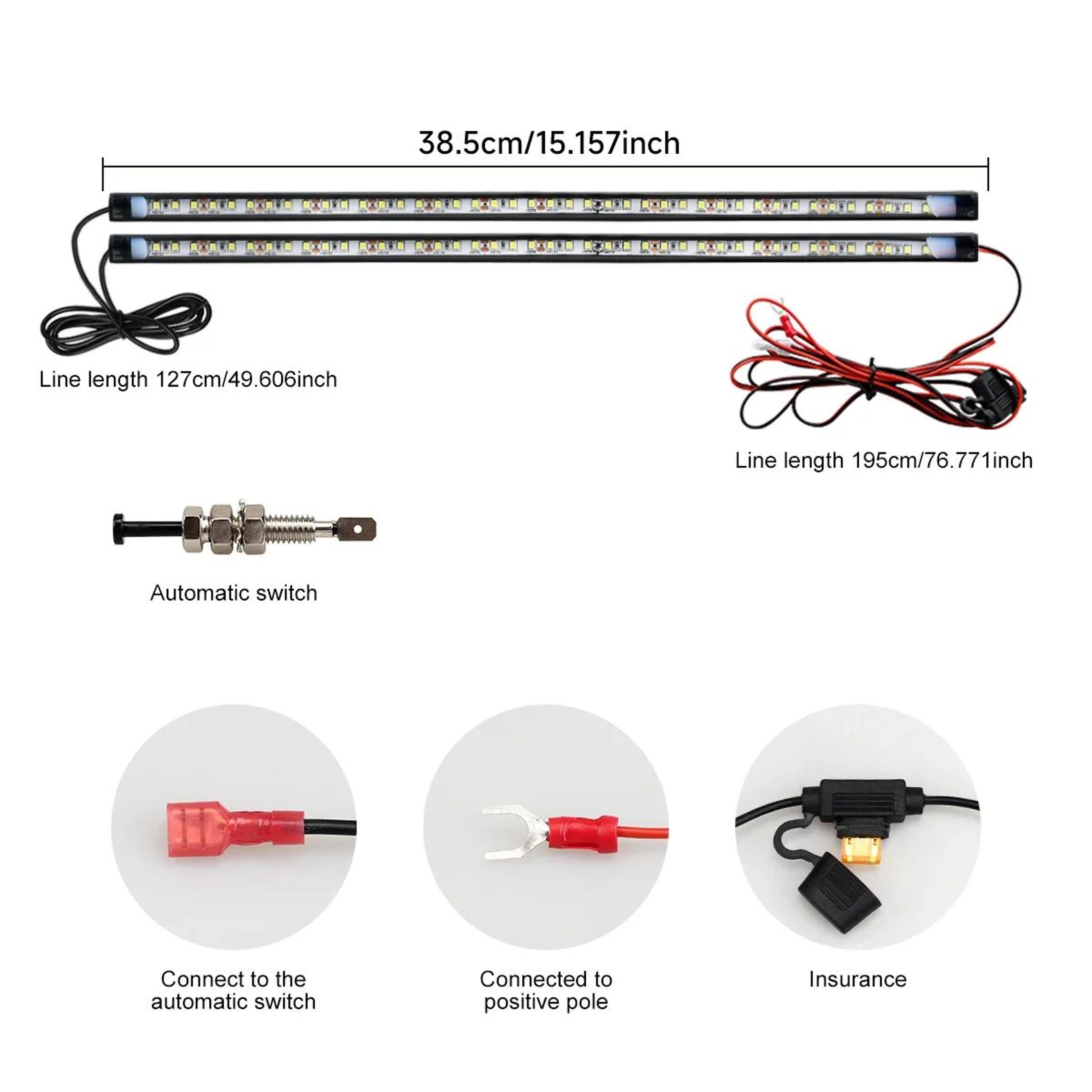 12V LED Under Hood Light Bar  Waterproof Engine Bay Work Light Strip For Cars Trucks SUVs  RVs 1