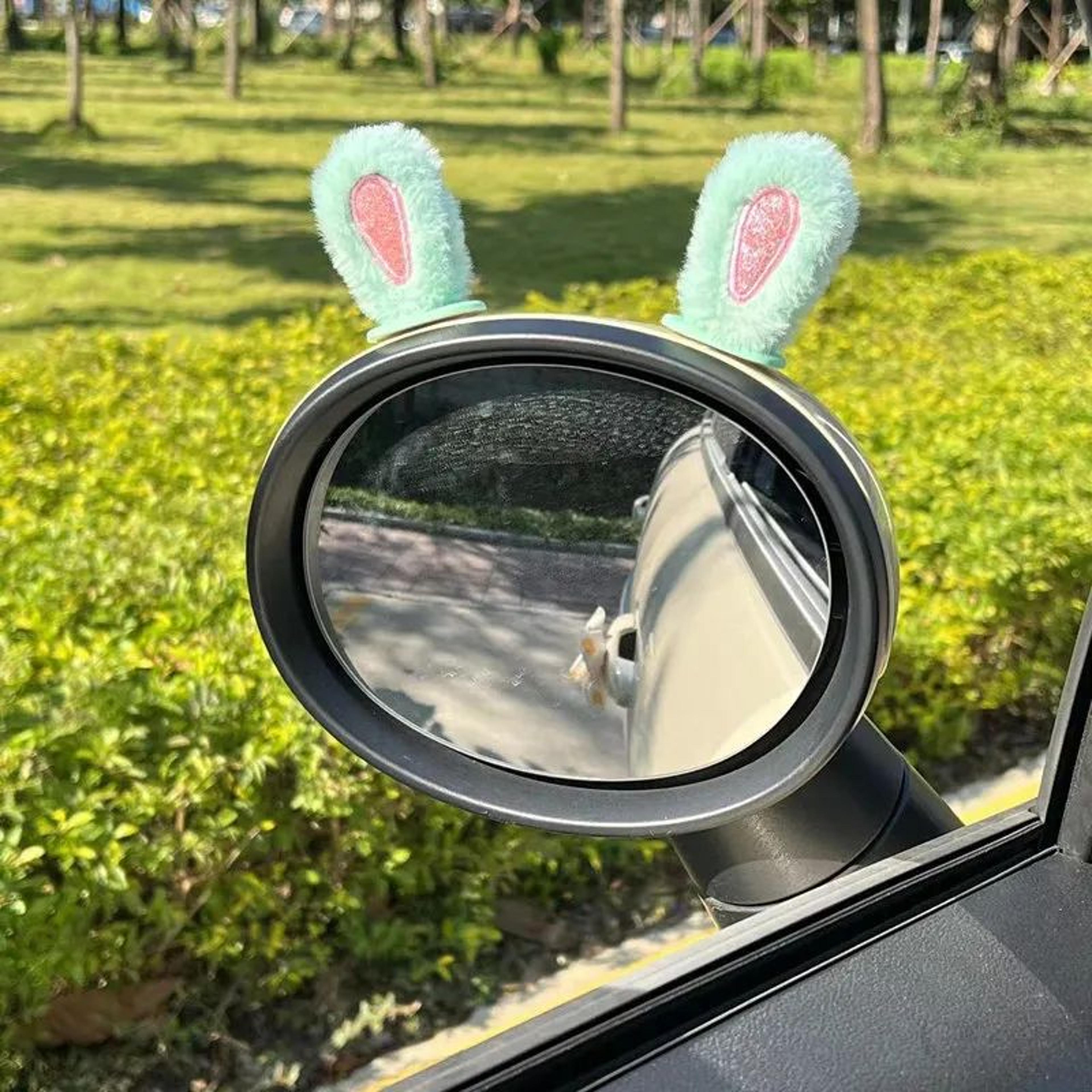 1 Pair 24 In Plush Rabbit Ears Car Mirror Ornament  Cute Interior Rearview Mirror Decoration Access 9