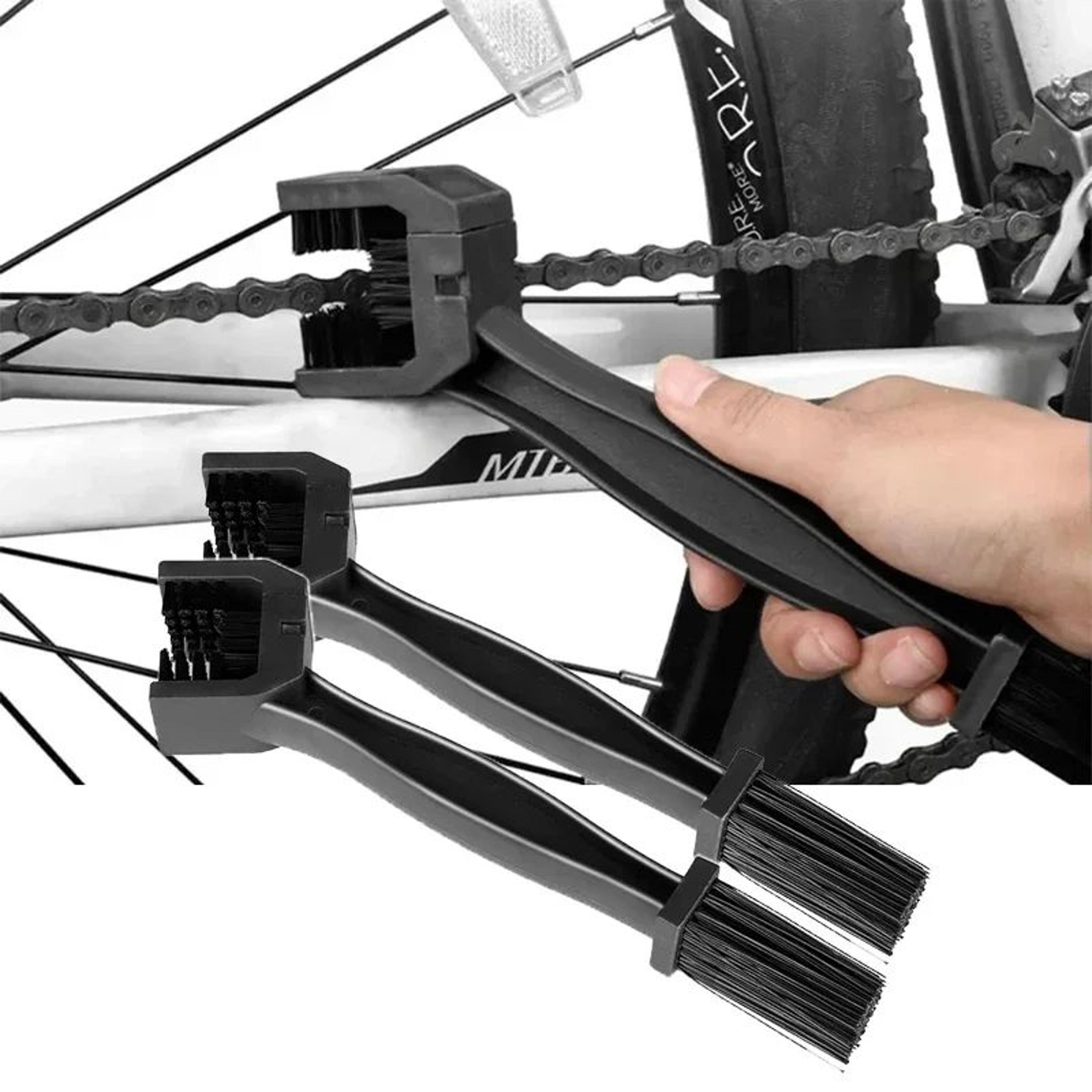 Motorcycle  Bicycle Chain Cleaning Brush  3Sided Nylon Chain Flywheel Gear  Sprocket Cleaning Tool 0