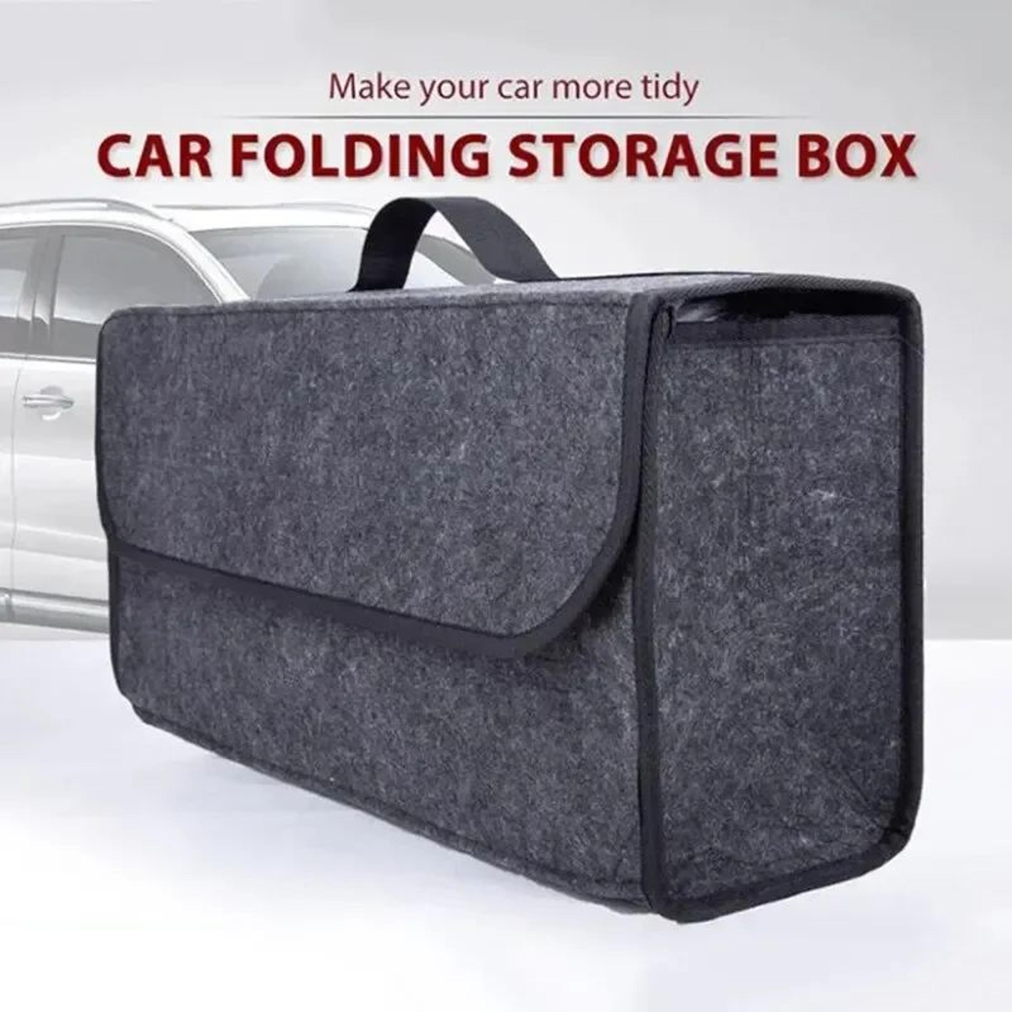 Foldable Car Trunk Storage Organizer  Felt Cargo Storage Bag With Velcro For Tools  Accessories 2