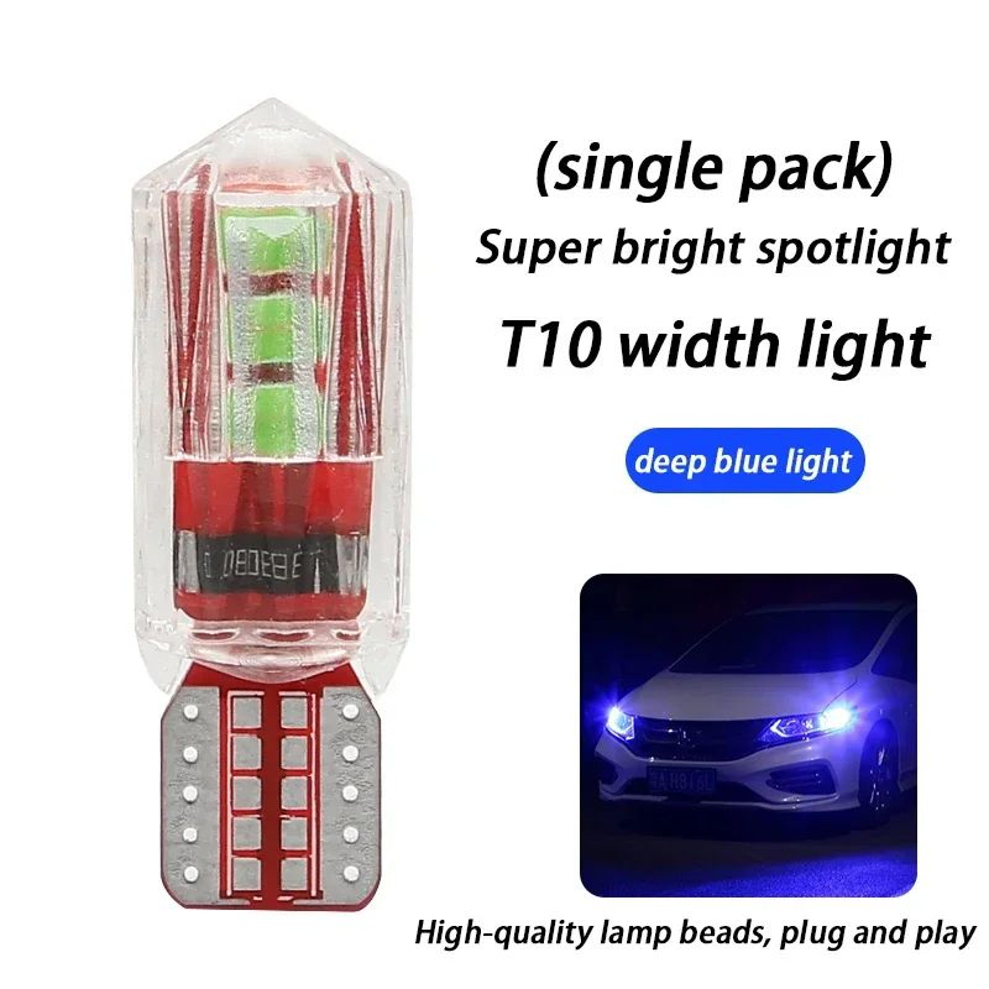 T10 Ice Blue LED Car Bulb  Super Bright 12V PlugandPlay Interior License Plate Reading  Clearance L 5