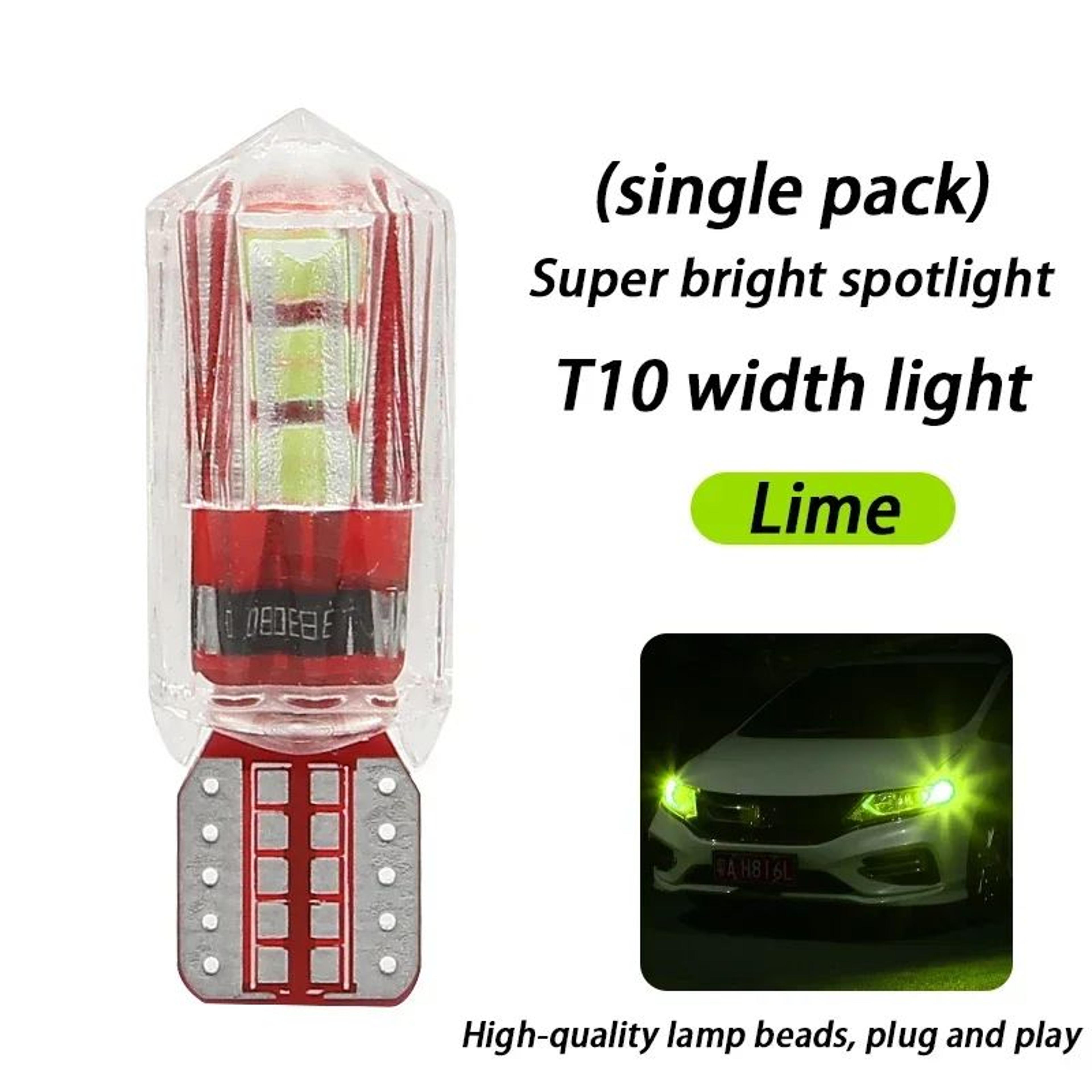 T10 Ice Blue LED Car Bulb  Super Bright 12V PlugandPlay Interior License Plate Reading  Clearance L 7