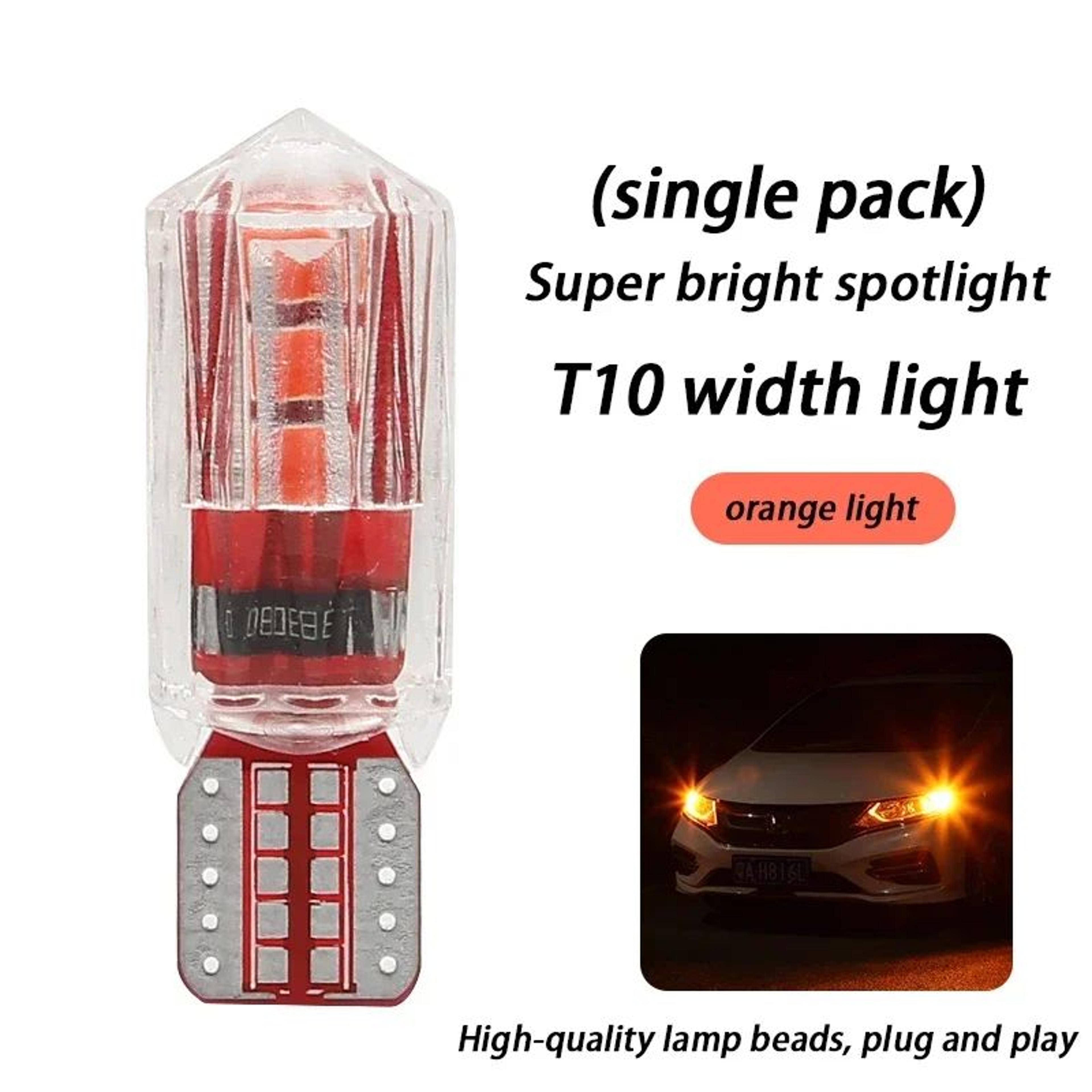 T10 Ice Blue LED Car Bulb  Super Bright 12V PlugandPlay Interior License Plate Reading  Clearance L 8