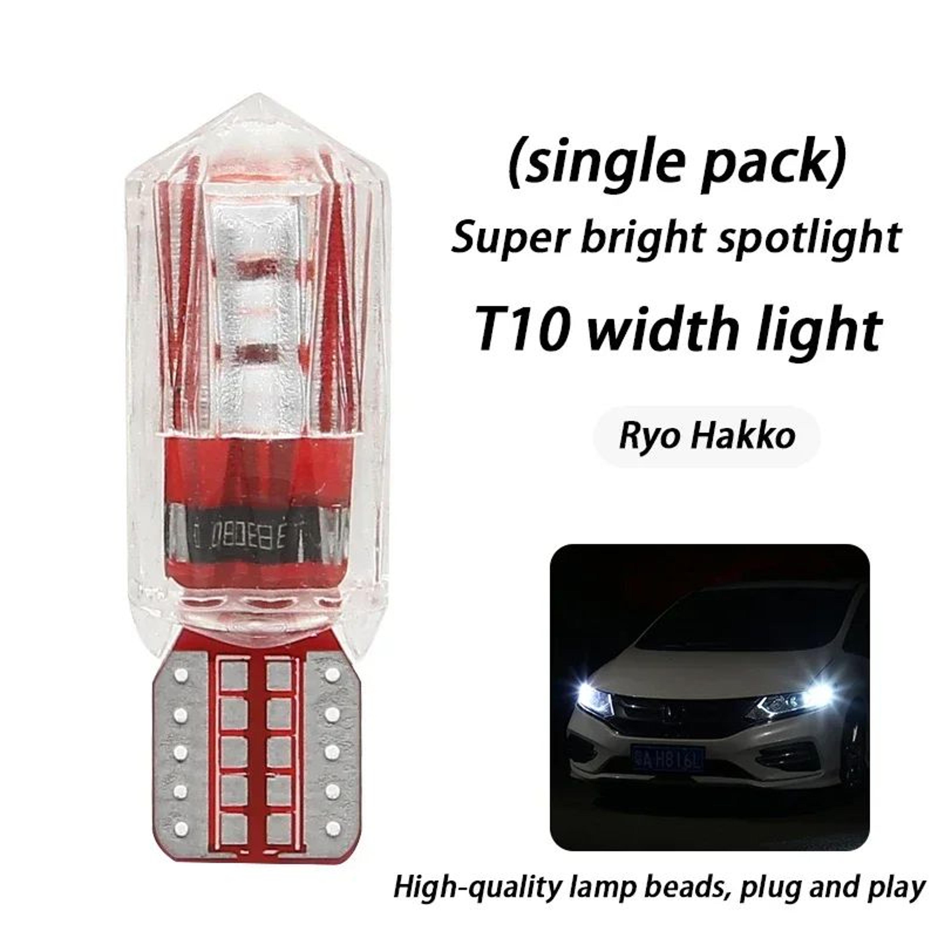 T10 Ice Blue LED Car Bulb  Super Bright 12V PlugandPlay Interior License Plate Reading  Clearance L 11