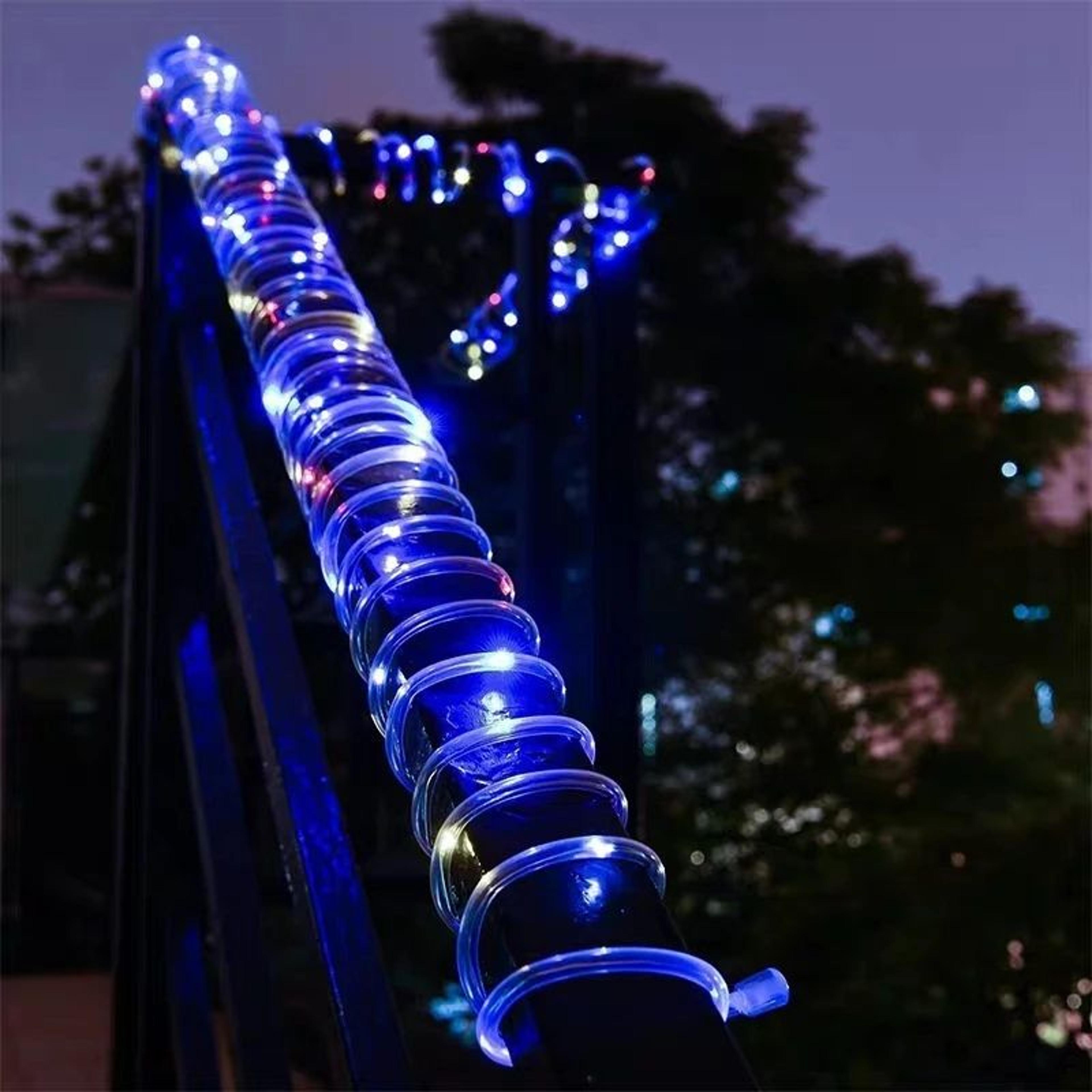 Solar LED Rope Lights  IP67 Waterproof Outdoor String Light Strip With 8 Lighting Modes For Garden  7