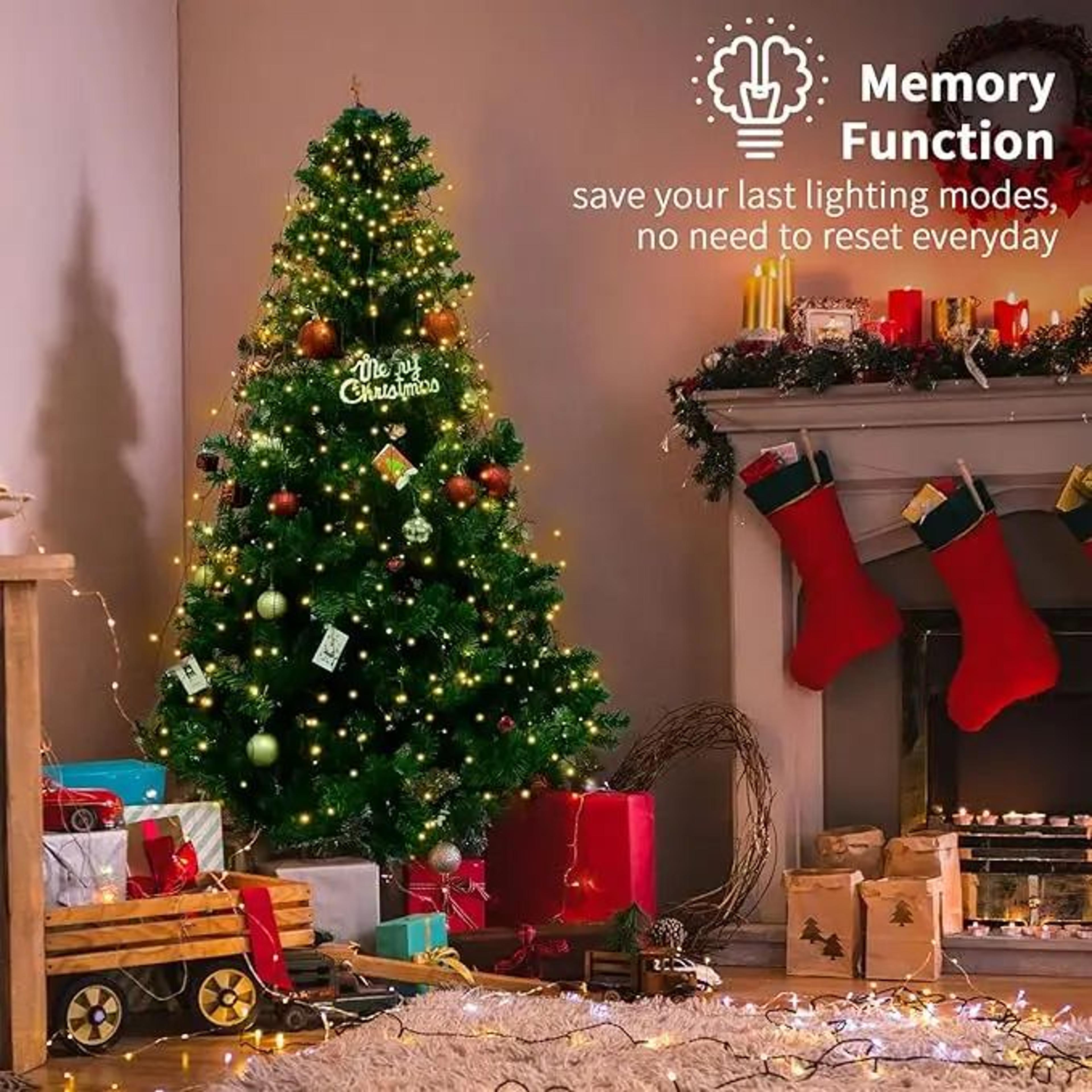 LED Ring Christmas Tree Topper Waterfall Lights  Waterproof 12V Outdoor Tree  Garden String Lights 2