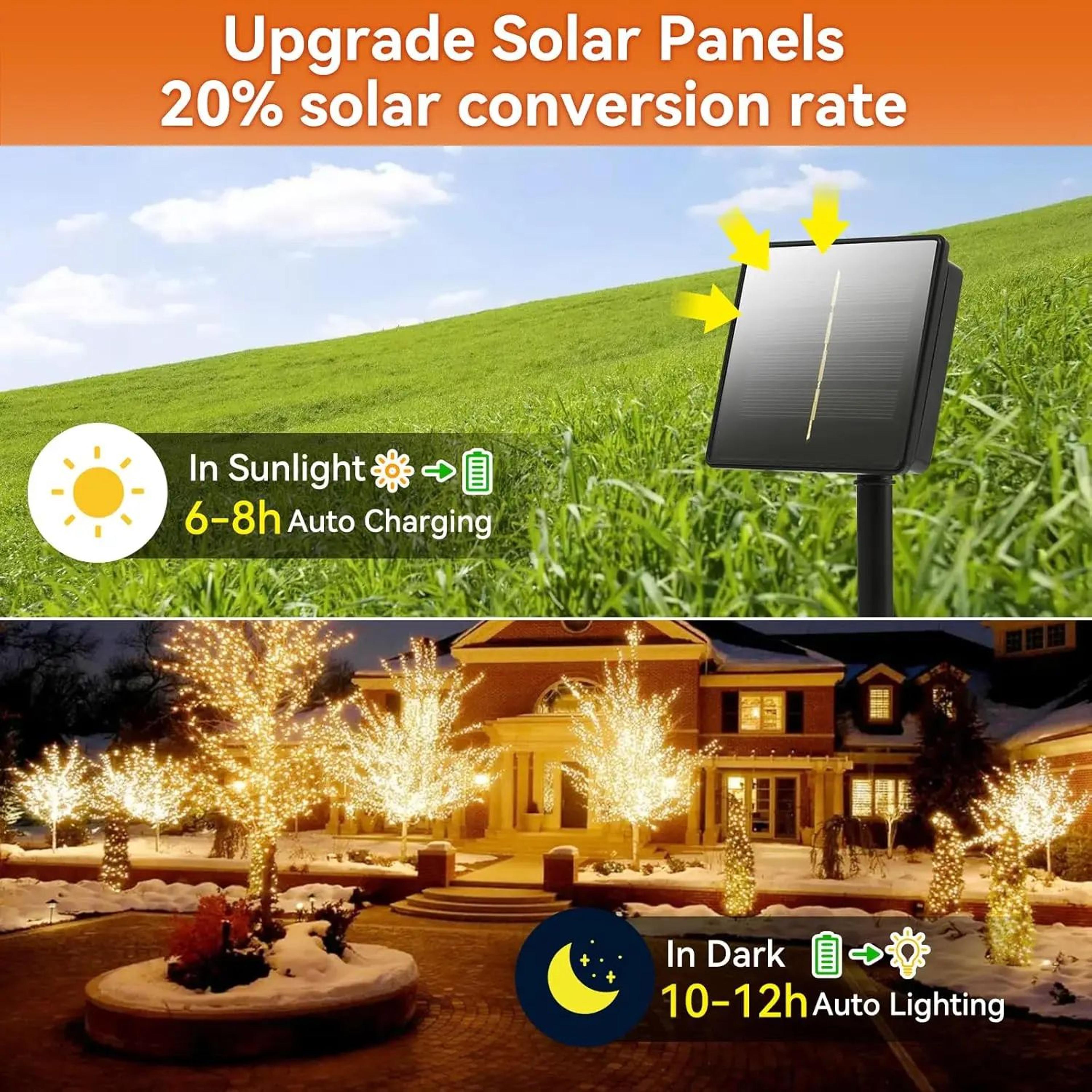 Solar LED String Lights  2050 LED Waterproof Fairy Lights With 8 Lighting Modes For Garden  Patio 1