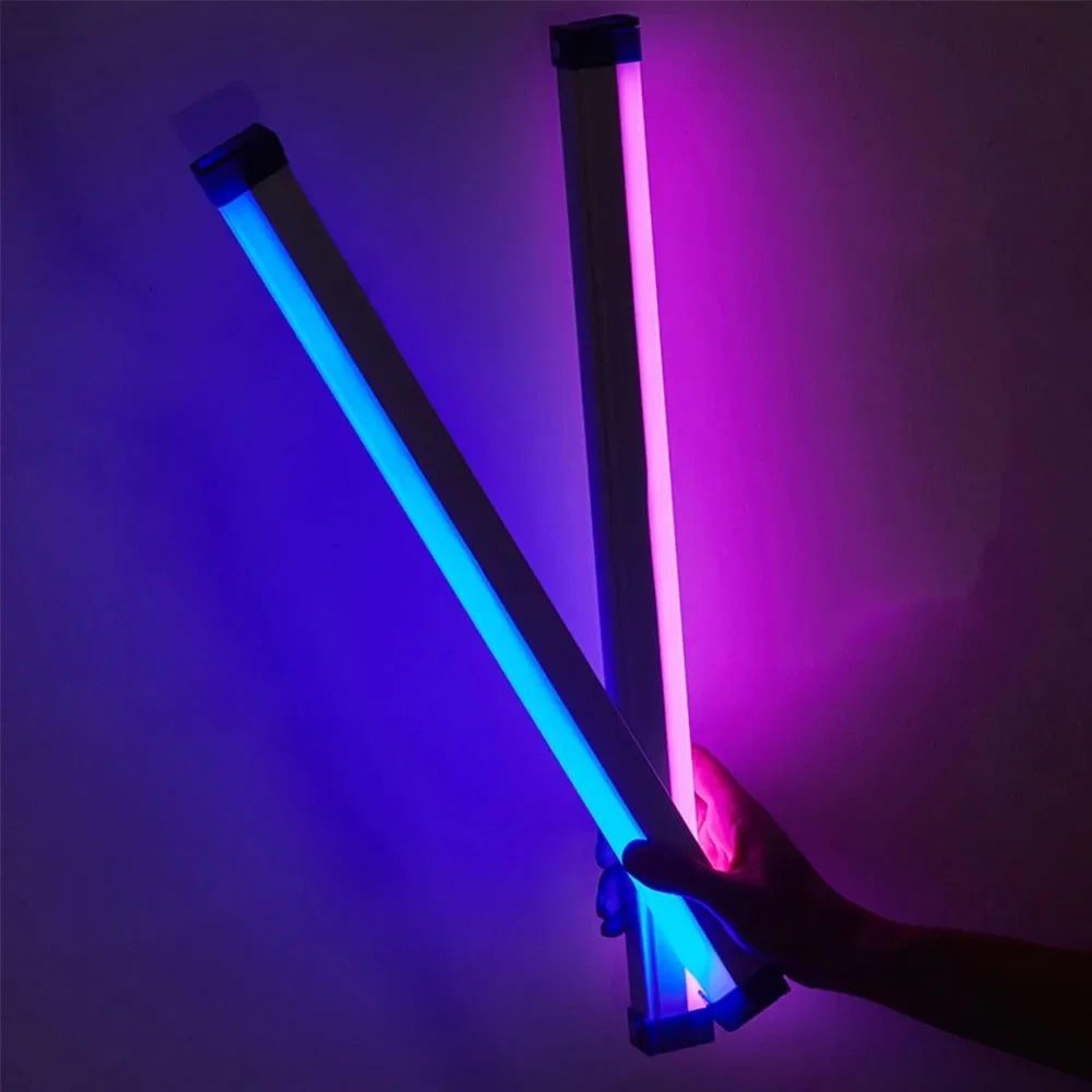 usb rechargeable rgb led light tube – magnetic dimmable handheld night light for photography & room decor