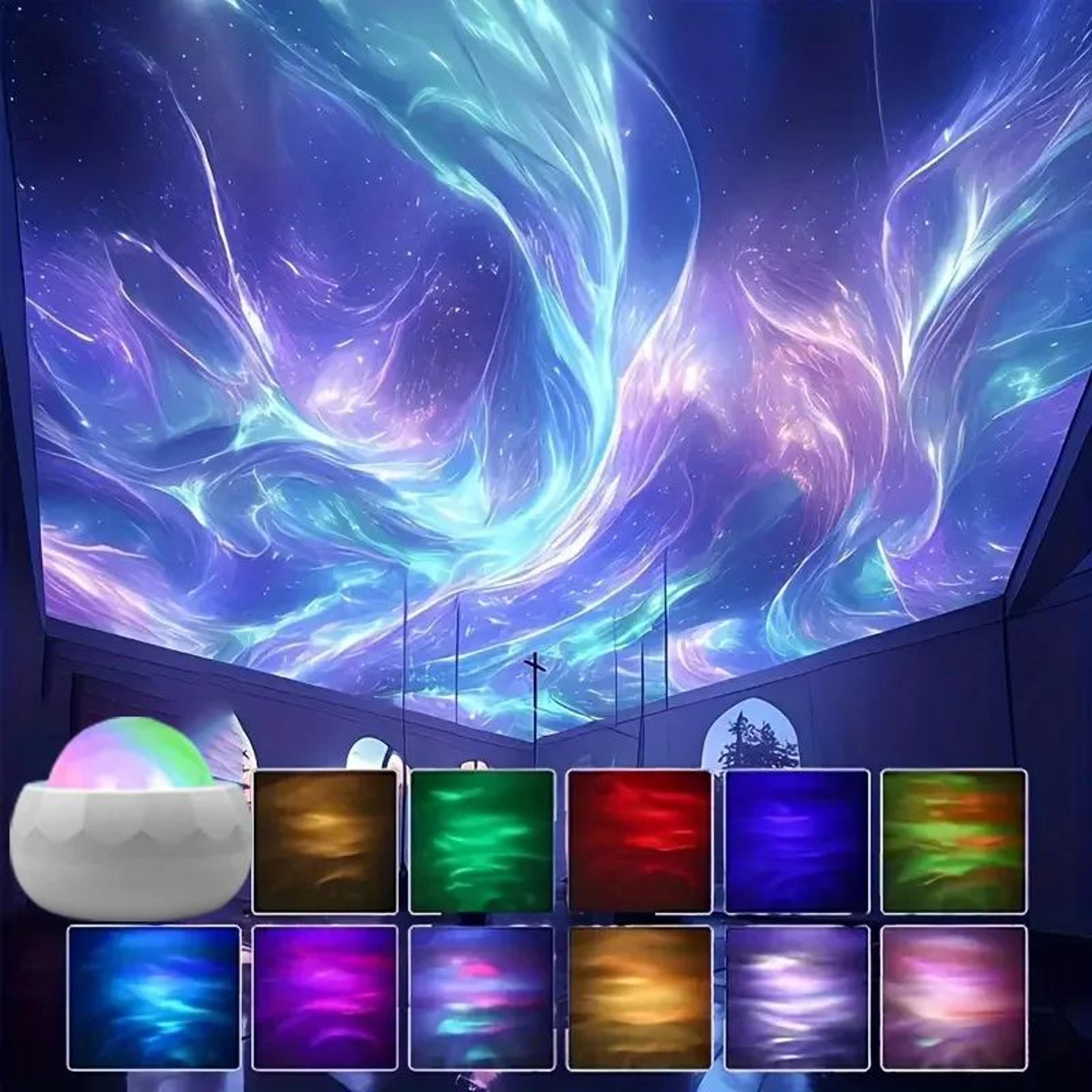 Northern Lights Starry Sky Projector Lamp  USB LED Aurora Galaxy Night Light With Remote For Bedroo 0