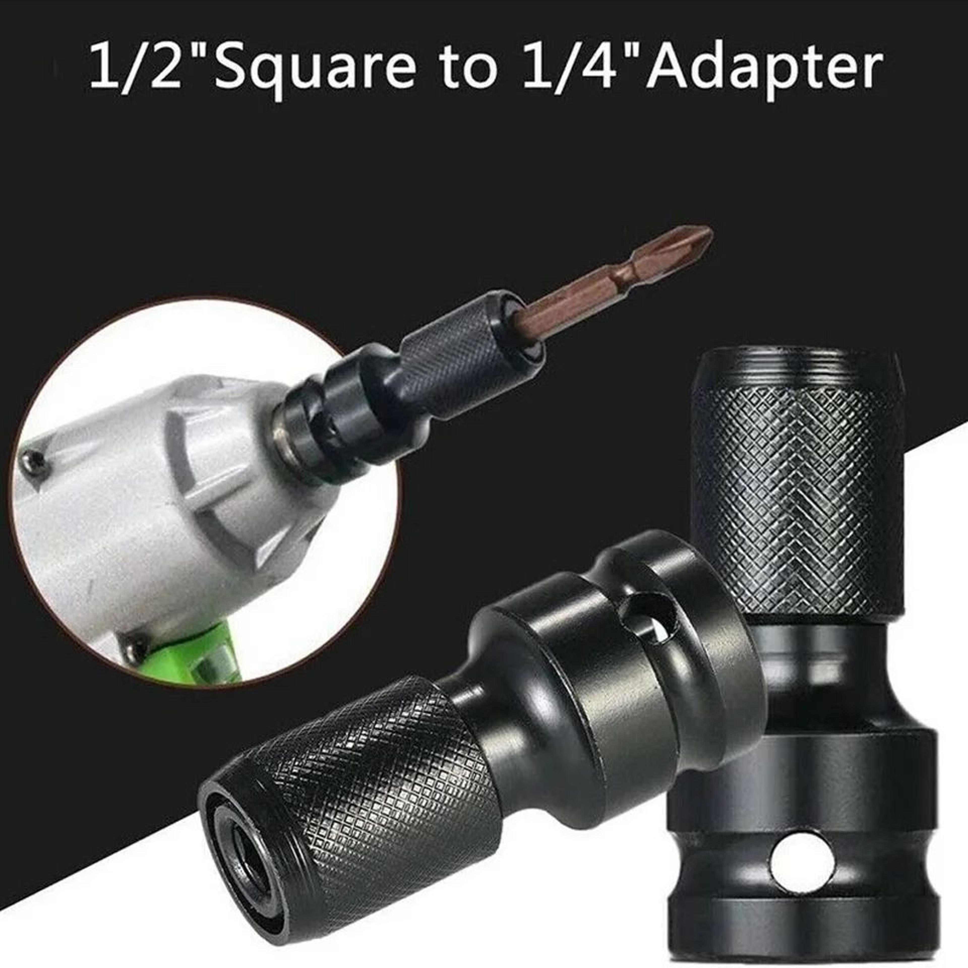 Drill Chuck Converter Socket Adapter  12 In Drive To 14 In Hex Quick Load Impact Bit Adapter For Po 0