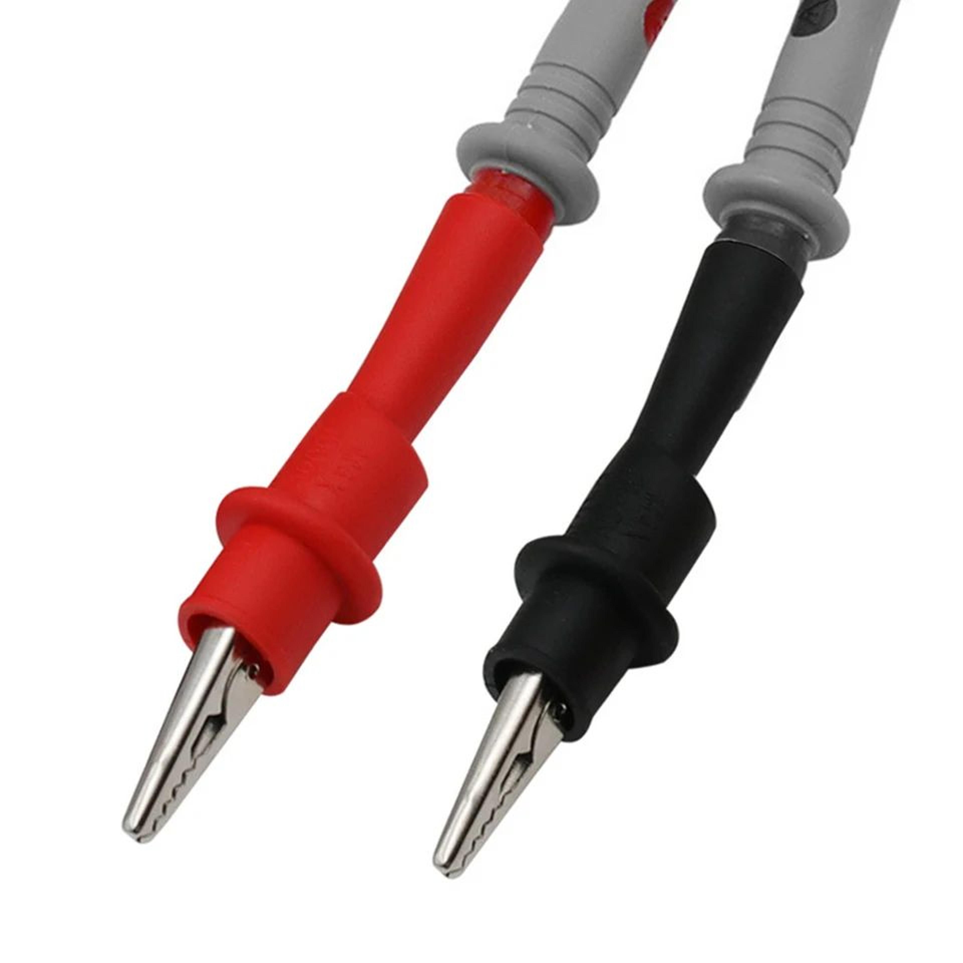 2 Pcs Red  Black Multimeter Test Clip Clamps  10A 1000V Wire Tip Alligator Clips For Digital Multim 4