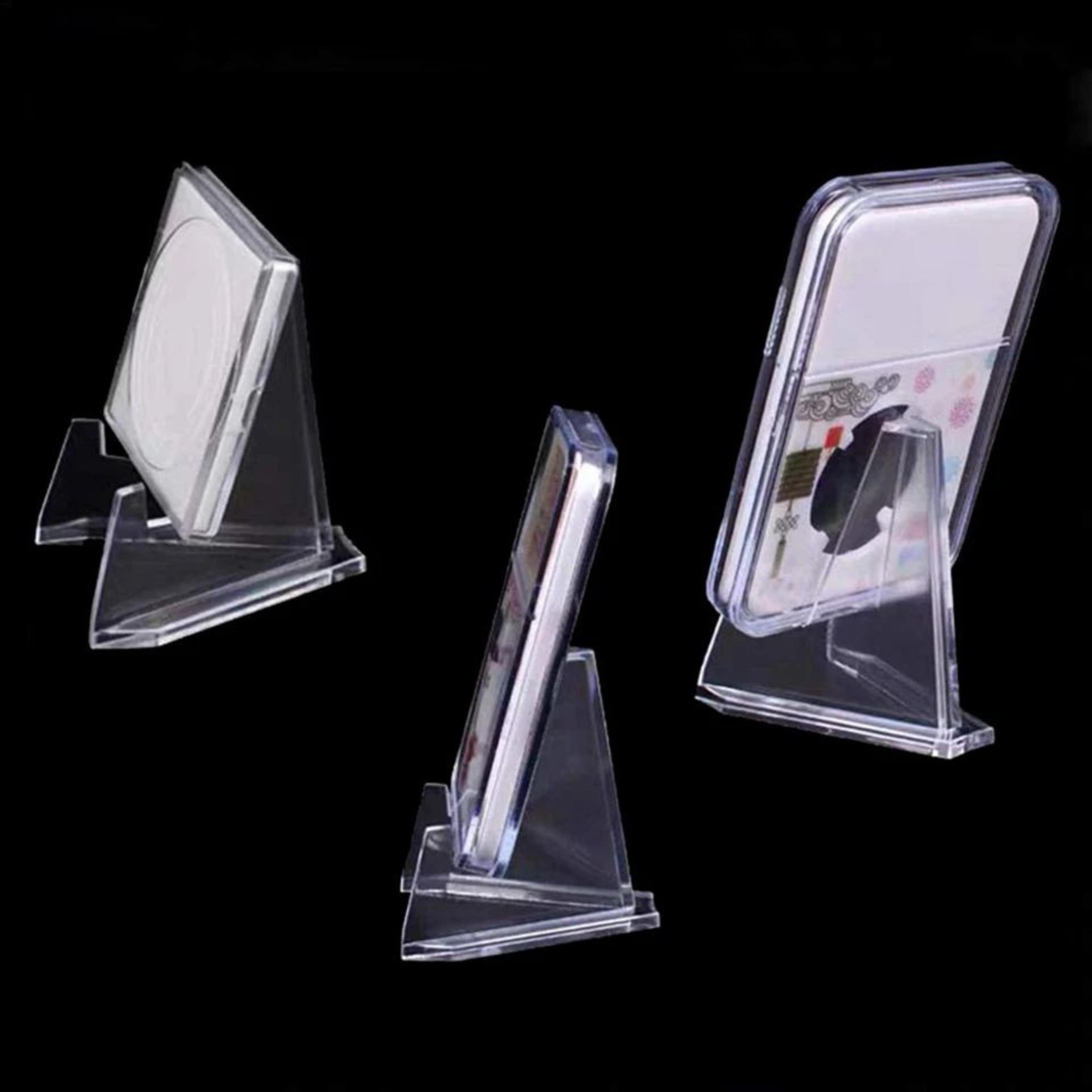 10 Pcs Transparent Acrylic Coin Display Stand Holders  Clear Mini Easels For Coins Medals Photos  C 4