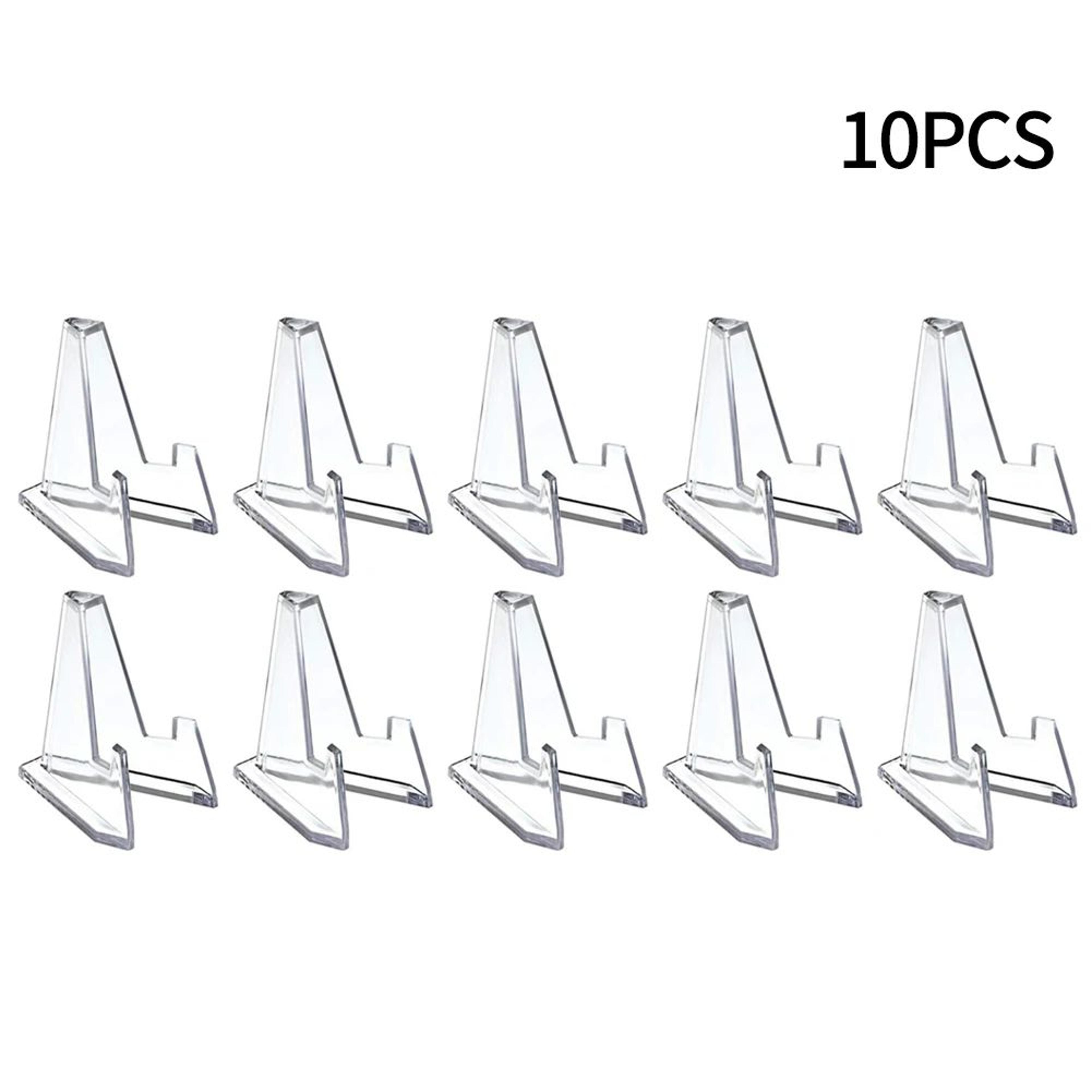 10 Pcs Transparent Acrylic Coin Display Stand Holders  Clear Mini Easels For Coins Medals Photos  C 8
