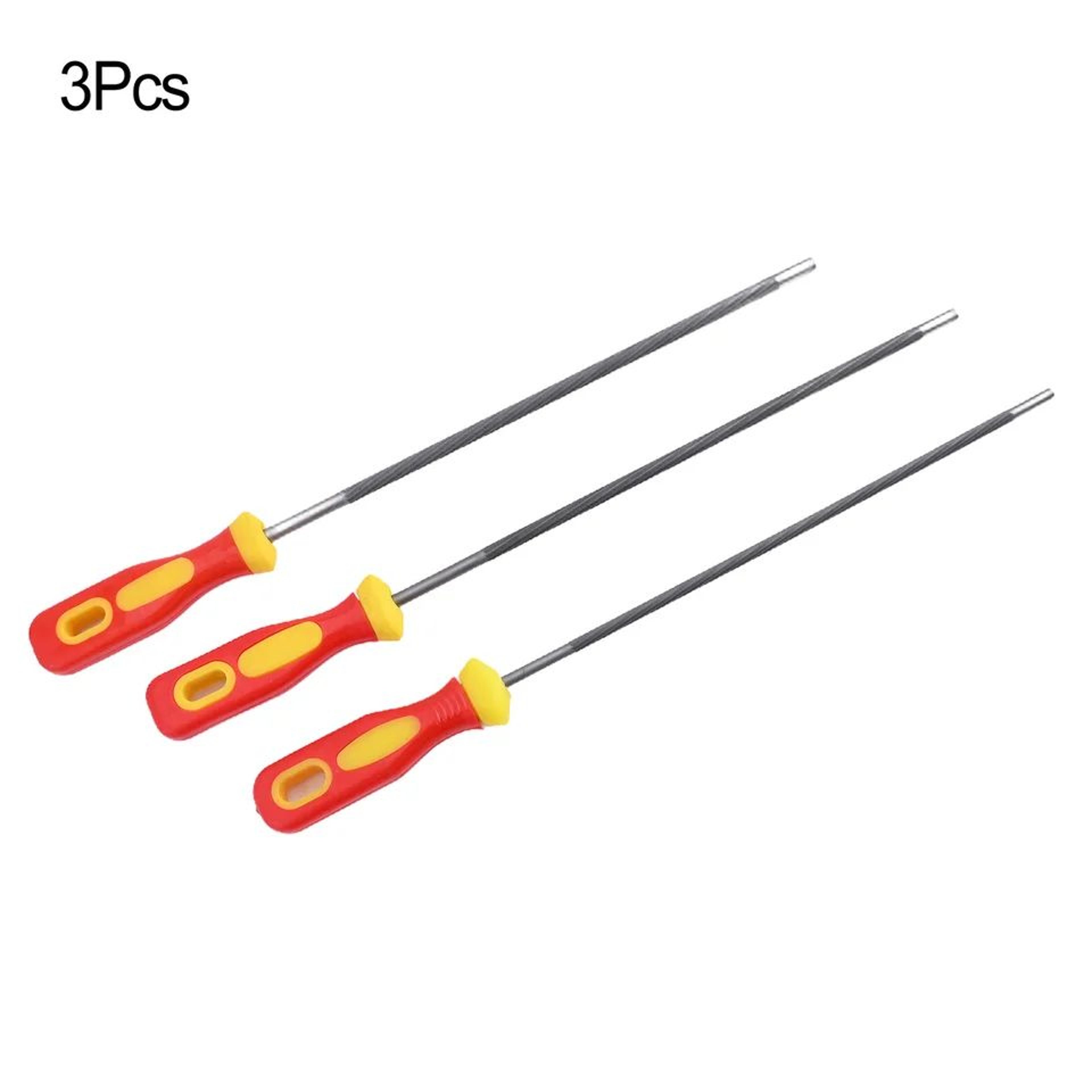 3pcs High Carbon Steel Chainsaw File Kit  Round Chainsaw Sharpening Files 404855 Mm For Woodworking 6