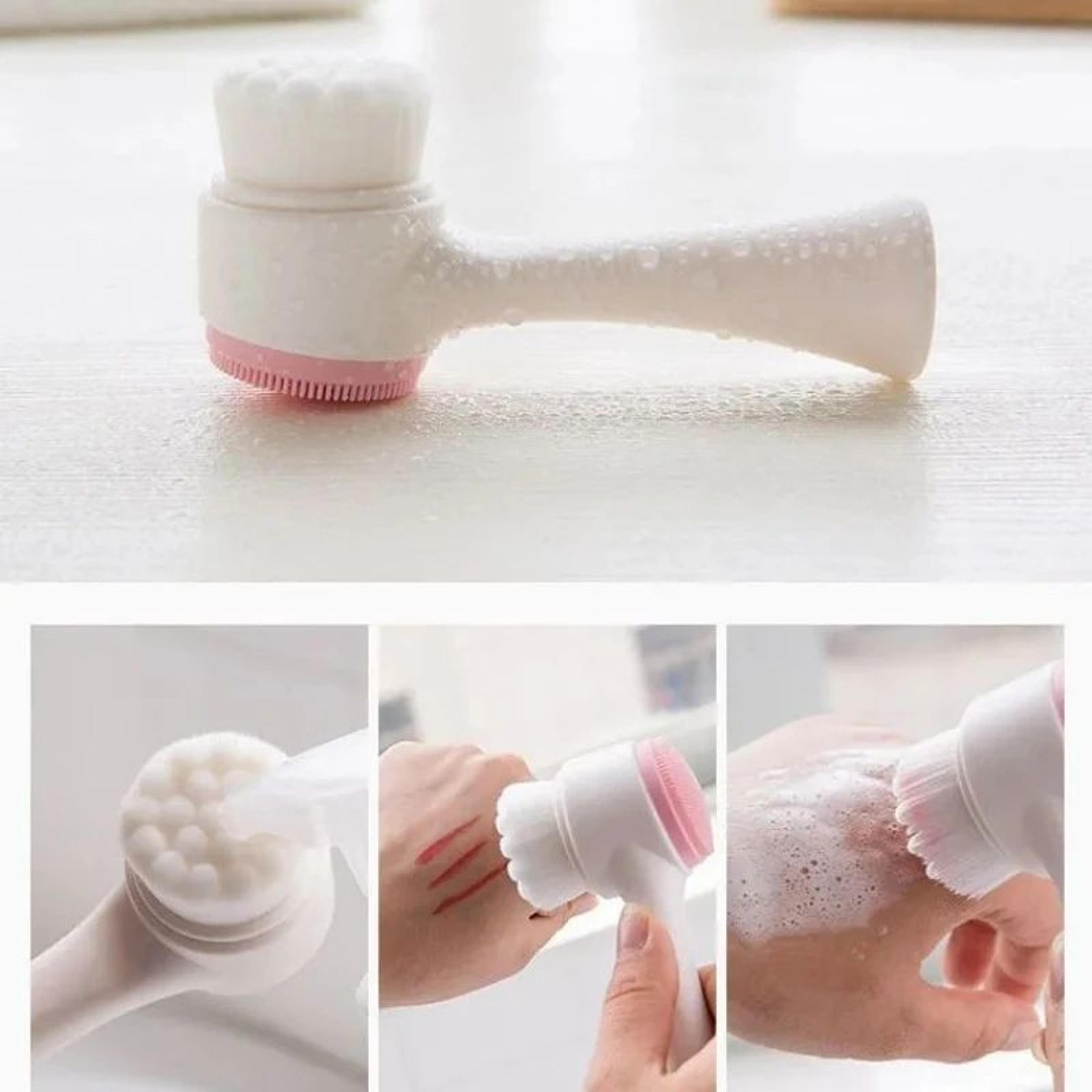 Silicone Face Cleansing Brush  DoubleSided Facial Cleanser For Blackhead Removal Pore Cleaning Exfo 2