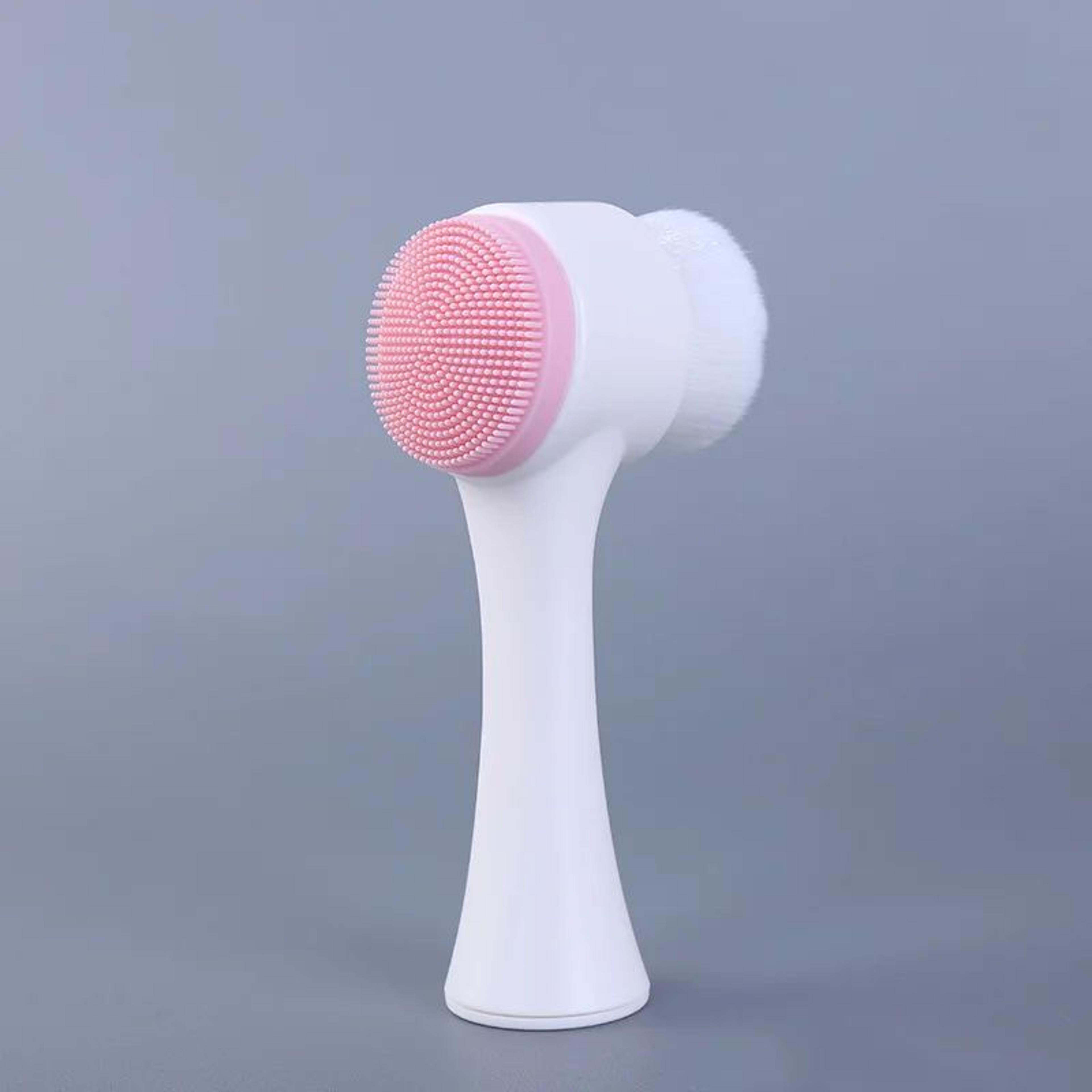 Silicone Face Cleansing Brush  DoubleSided Facial Cleanser For Blackhead Removal Pore Cleaning Exfo 7