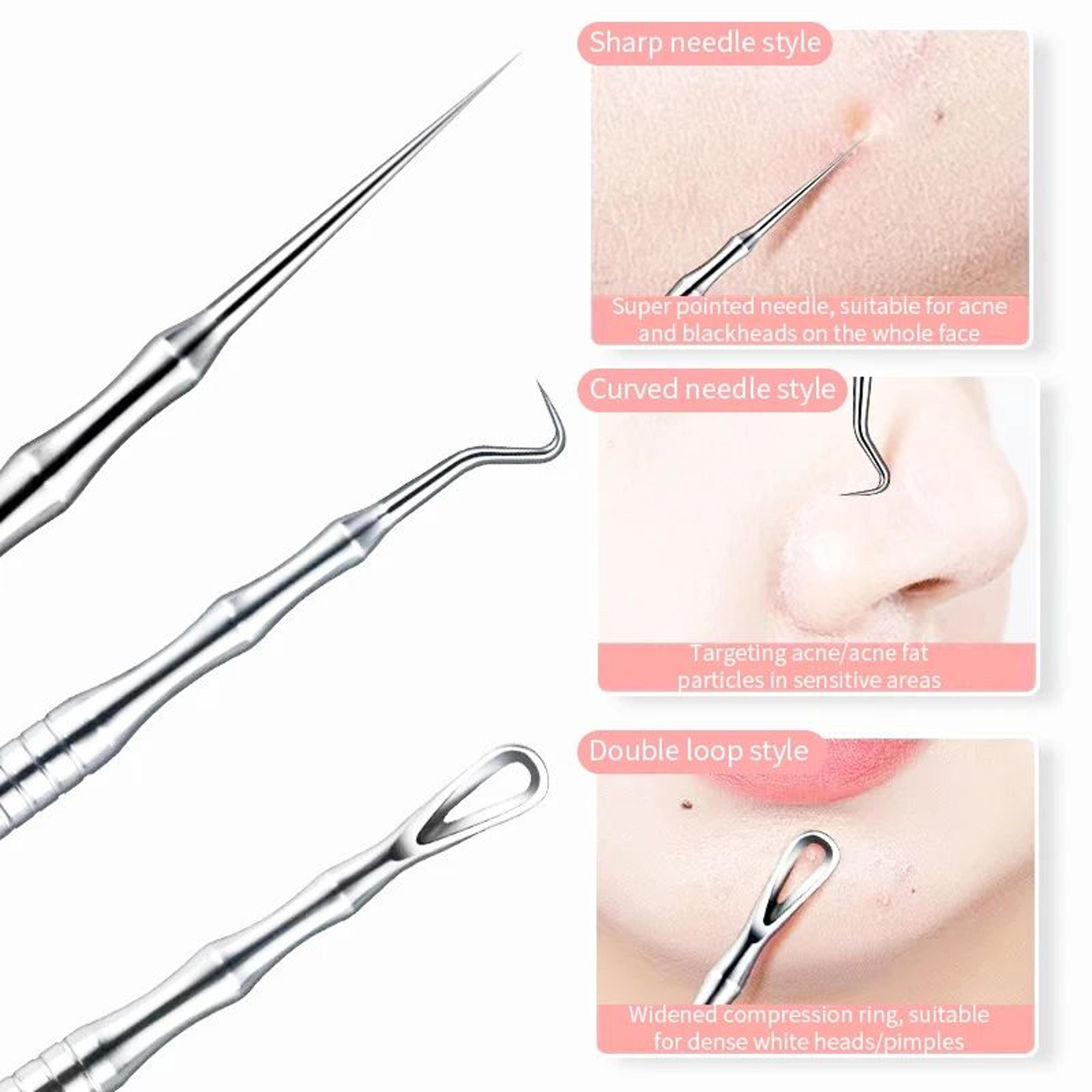 German UltraFine Blackhead  Acne Extractor Tool  Stainless Steel Pimple Whitehead  Milia Remover Fo 1