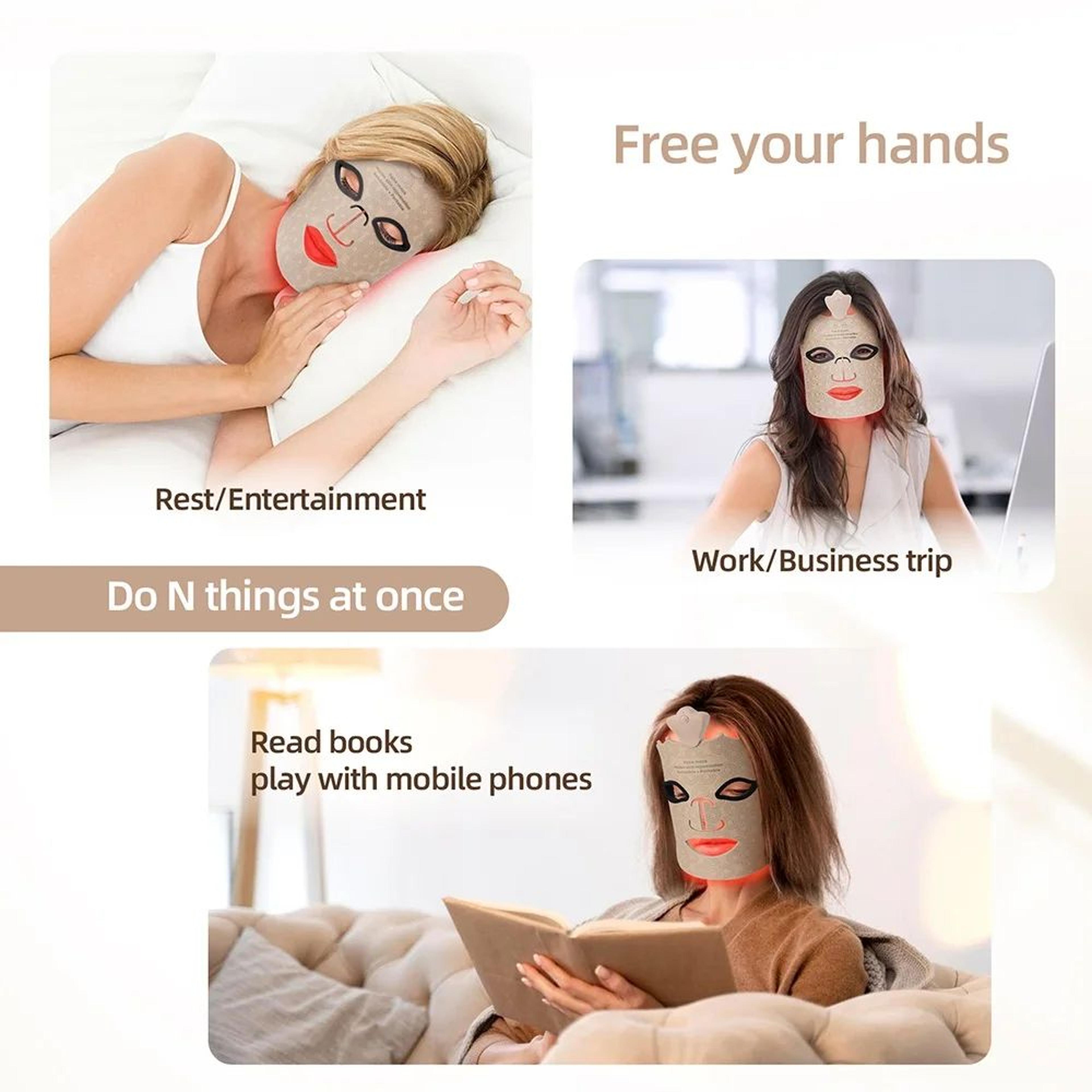 7 Colors Silicone LED Photon Face Mask  Flexible Facial Skin Rejuvenation Light Therapy Mask For Br 5