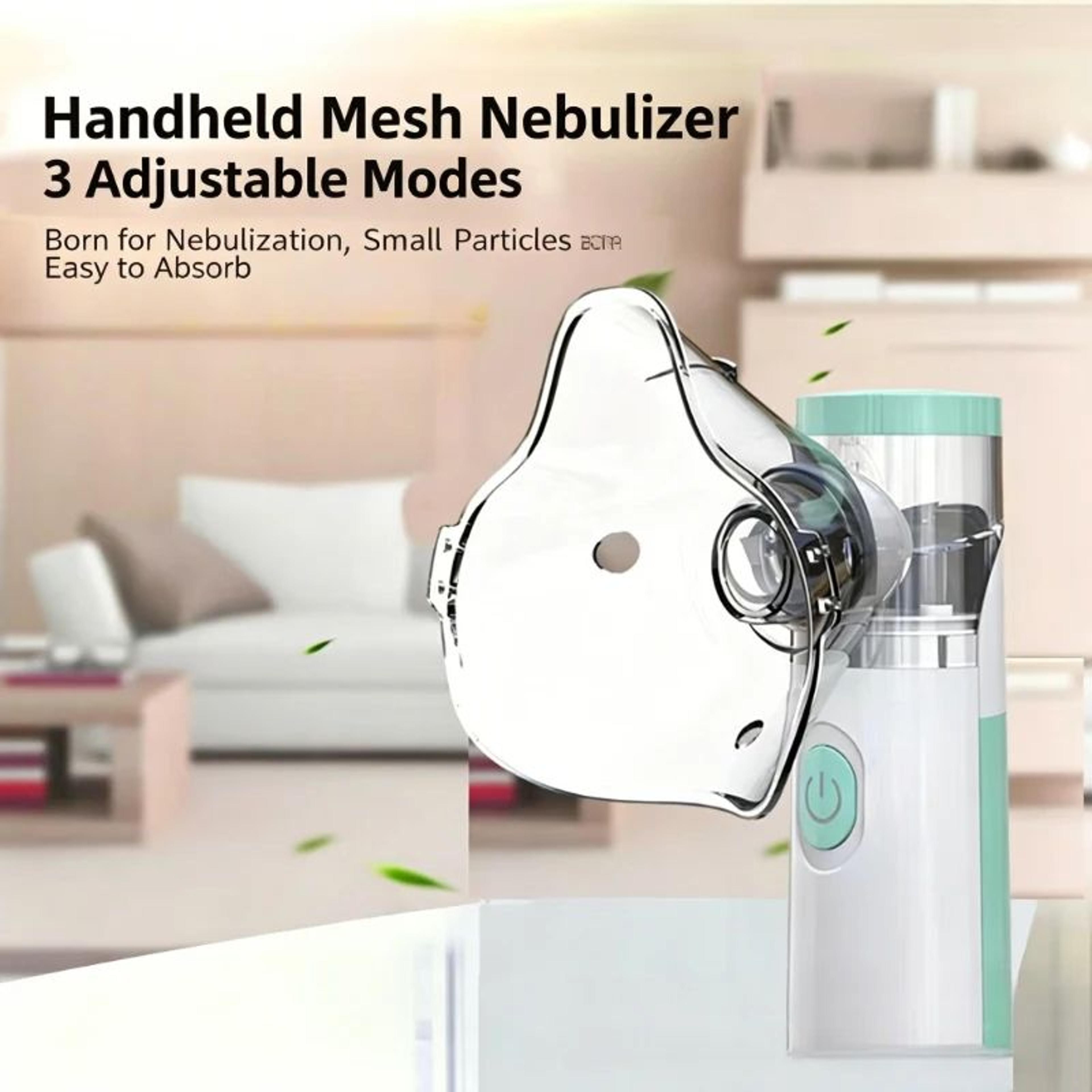 W303 Portable Mesh Nebulizer  Handheld Ultrasonic Inhaler With Adult  Child Masks For Home  Travel 4