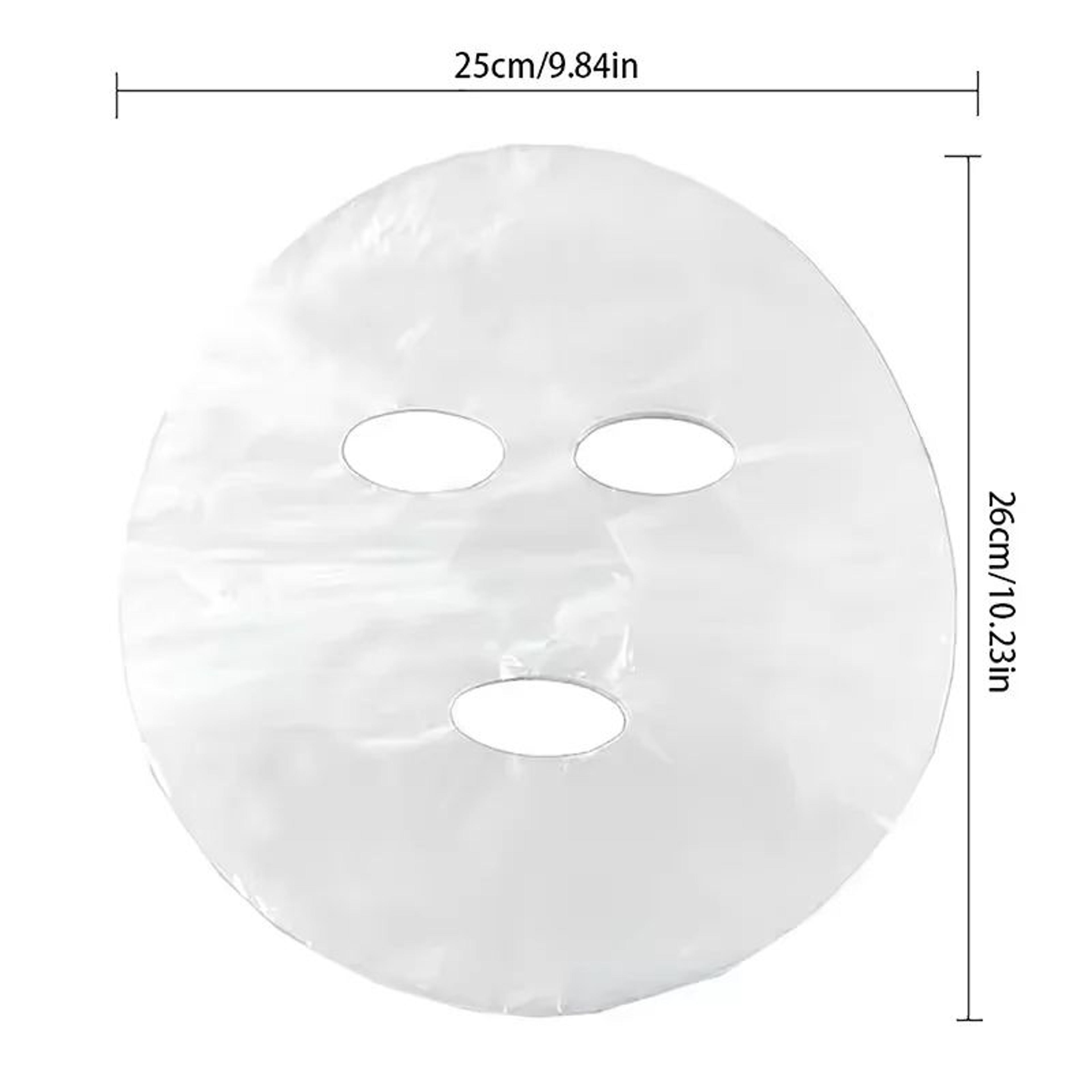 100500 Pcs Disposable Facial Plastic Wrap Mask  Ultra Thin Transparent Face Film For Beauty Salon   5