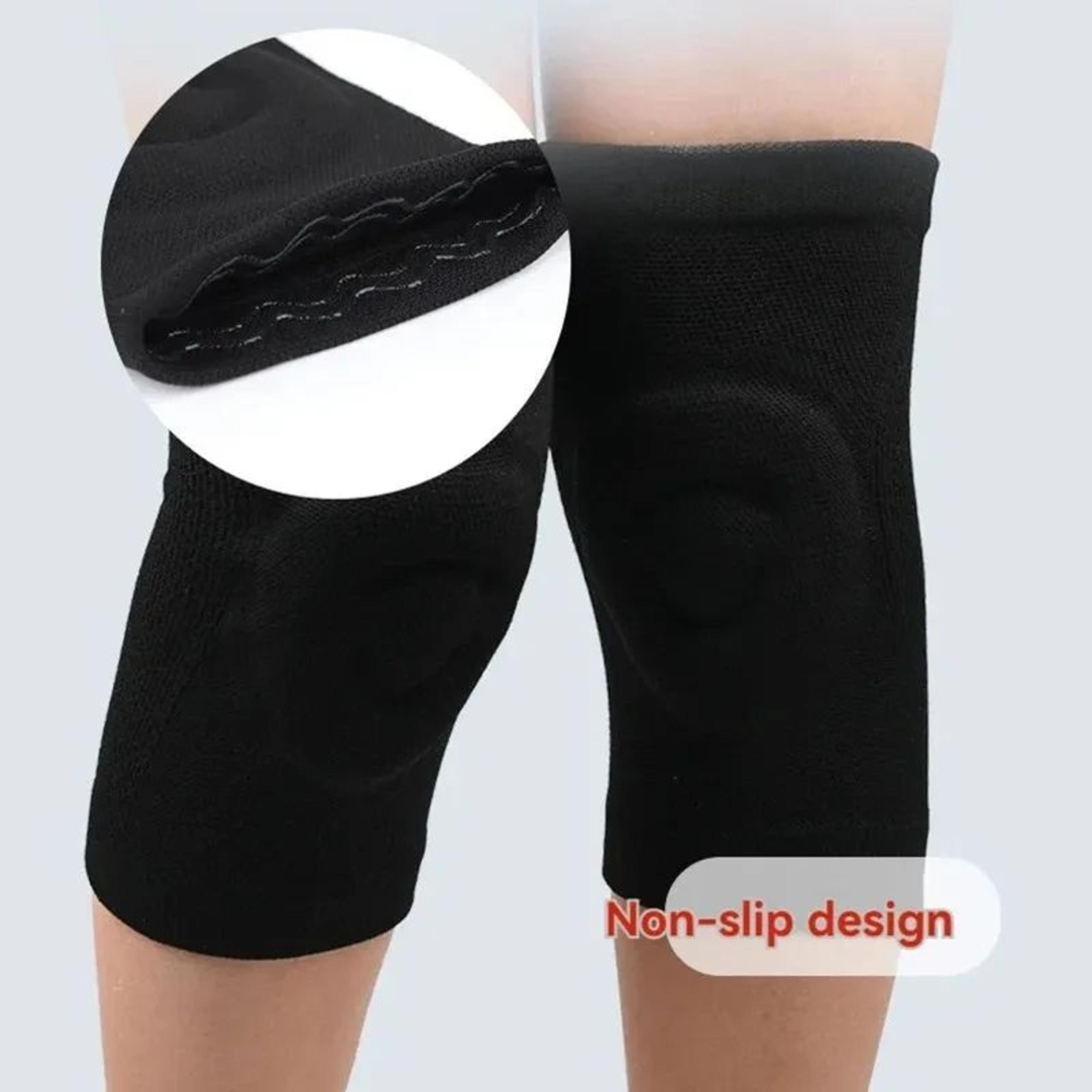 1 Pc Silicone Thin Knee Pad  Compression Knee Support Sleeve For Sports Fitness Running Basketball  2