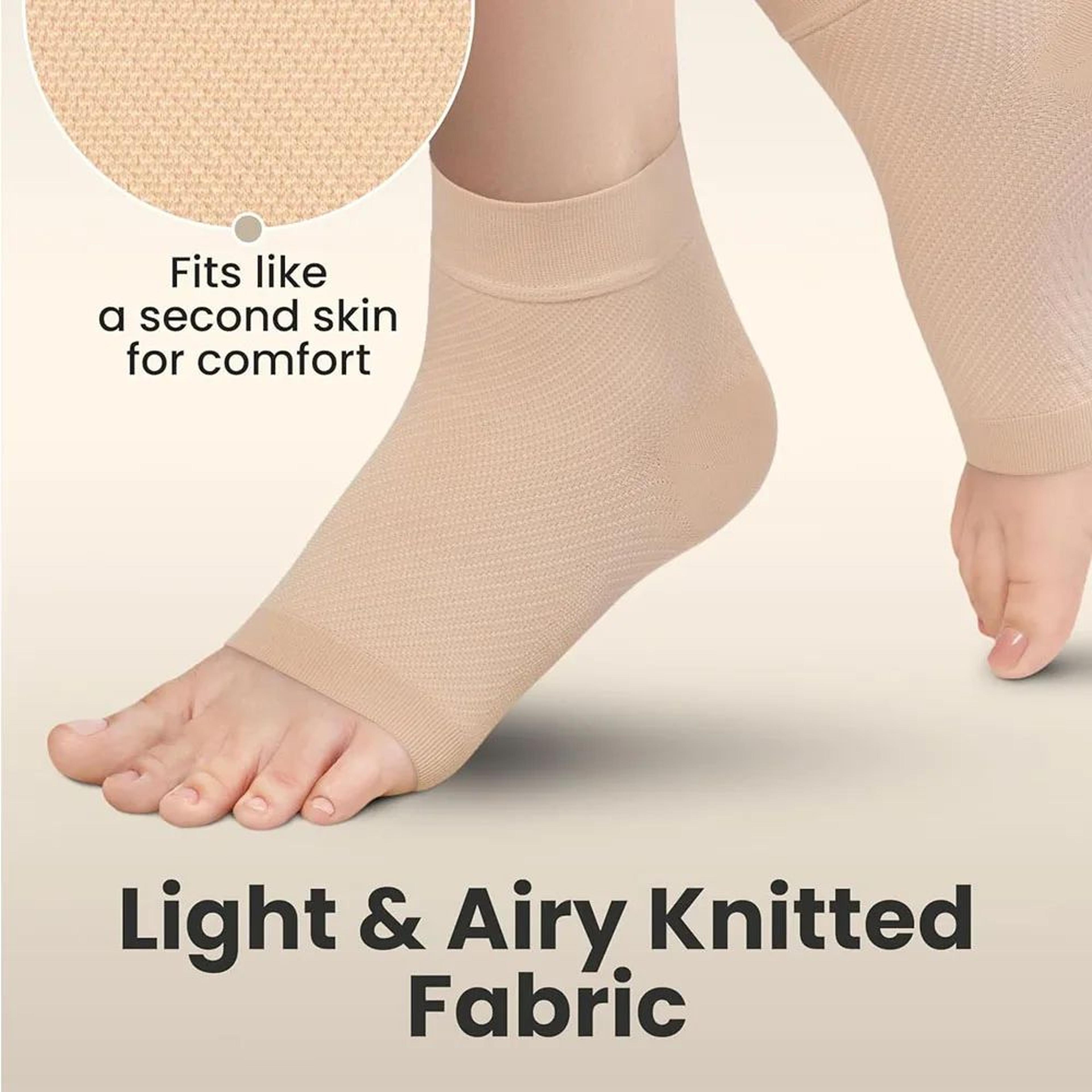 Ankle Compression Sleeve  Open Toe Foot Support Brace For Plantar Fasciitis Arch Support  Swelling  3