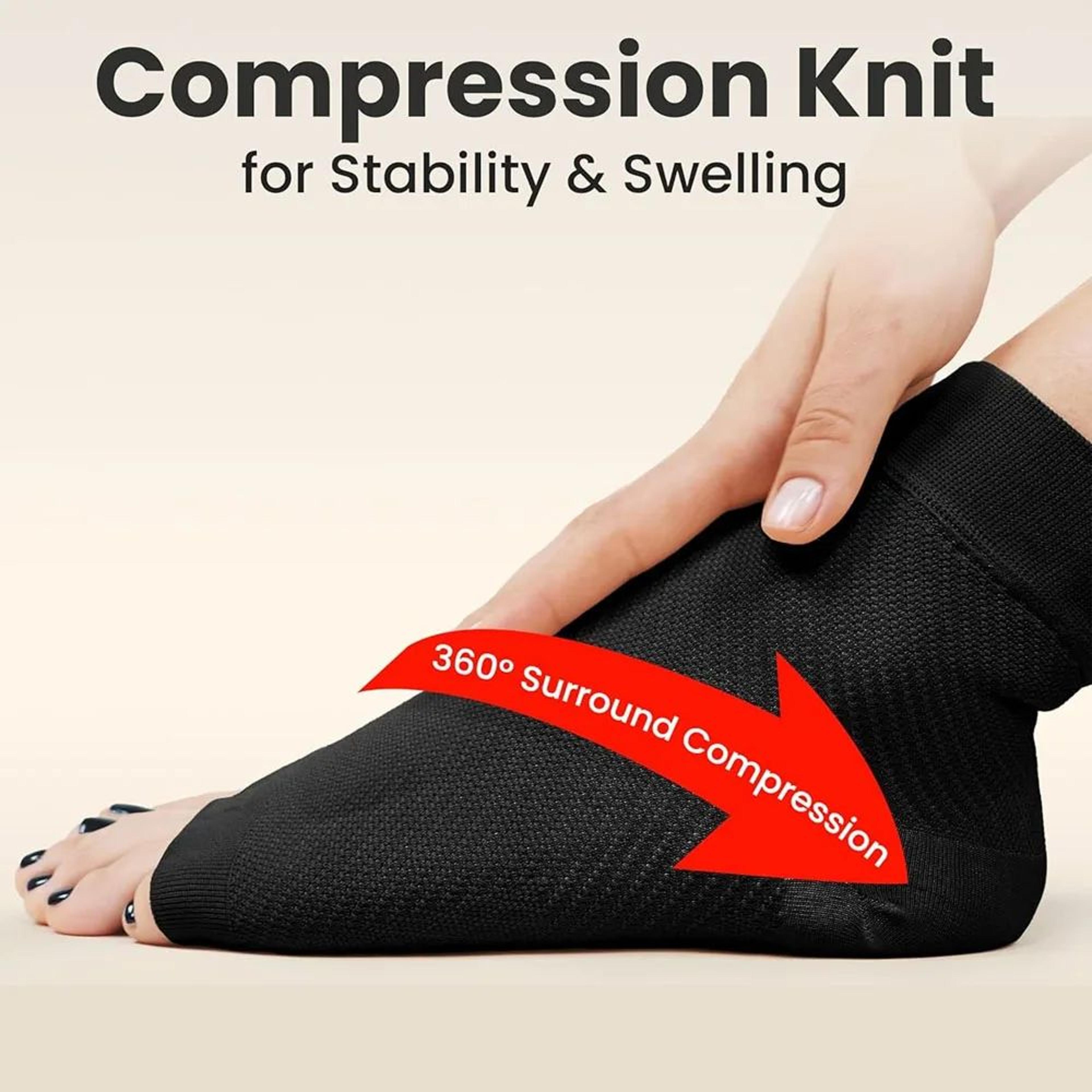Ankle Compression Sleeve  Open Toe Foot Support Brace For Plantar Fasciitis Arch Support  Swelling  4