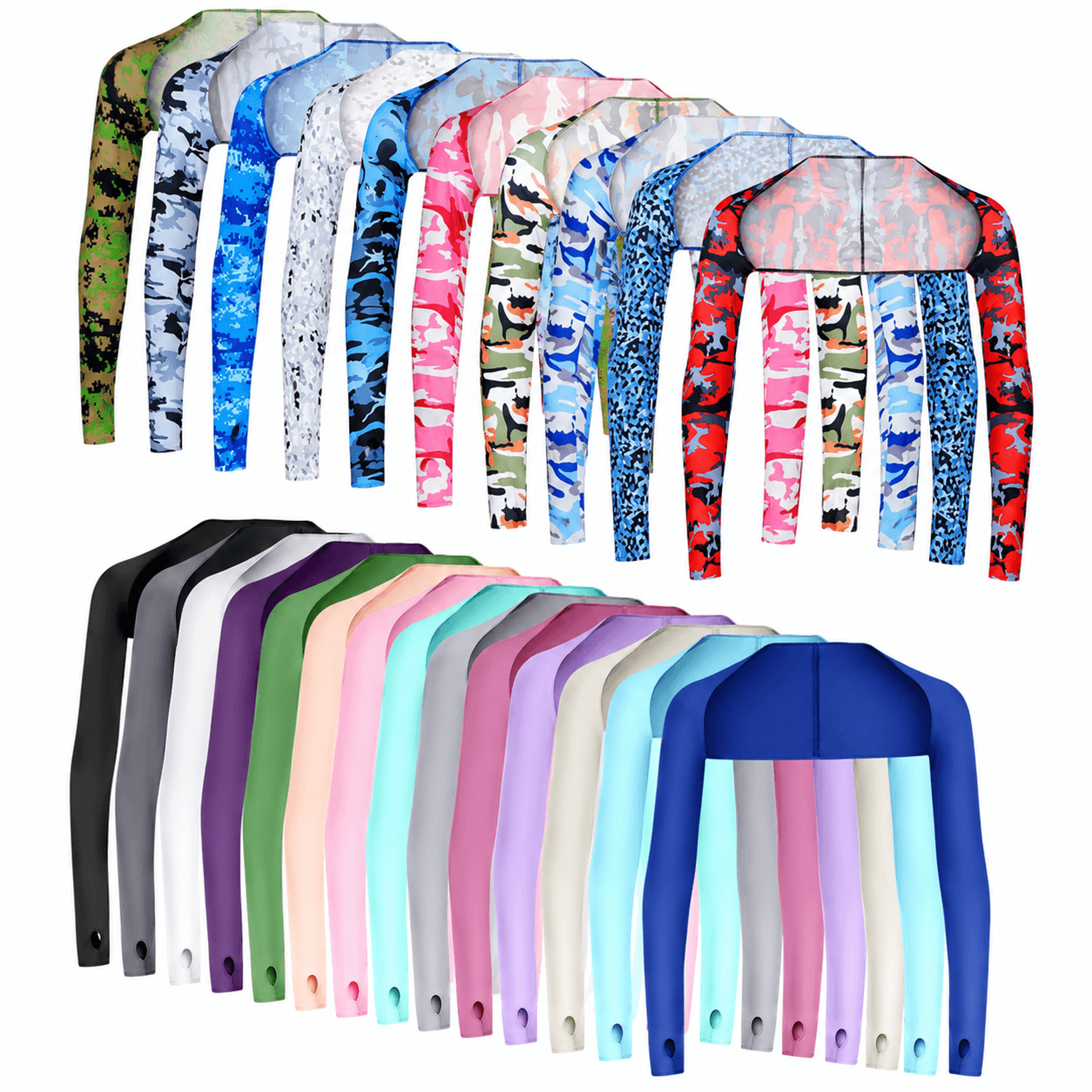 UltraThin Ice Silk Cooling Arm Sleeves  UV Protection Breathable Shawl Gloves For Golf Running Driv 0