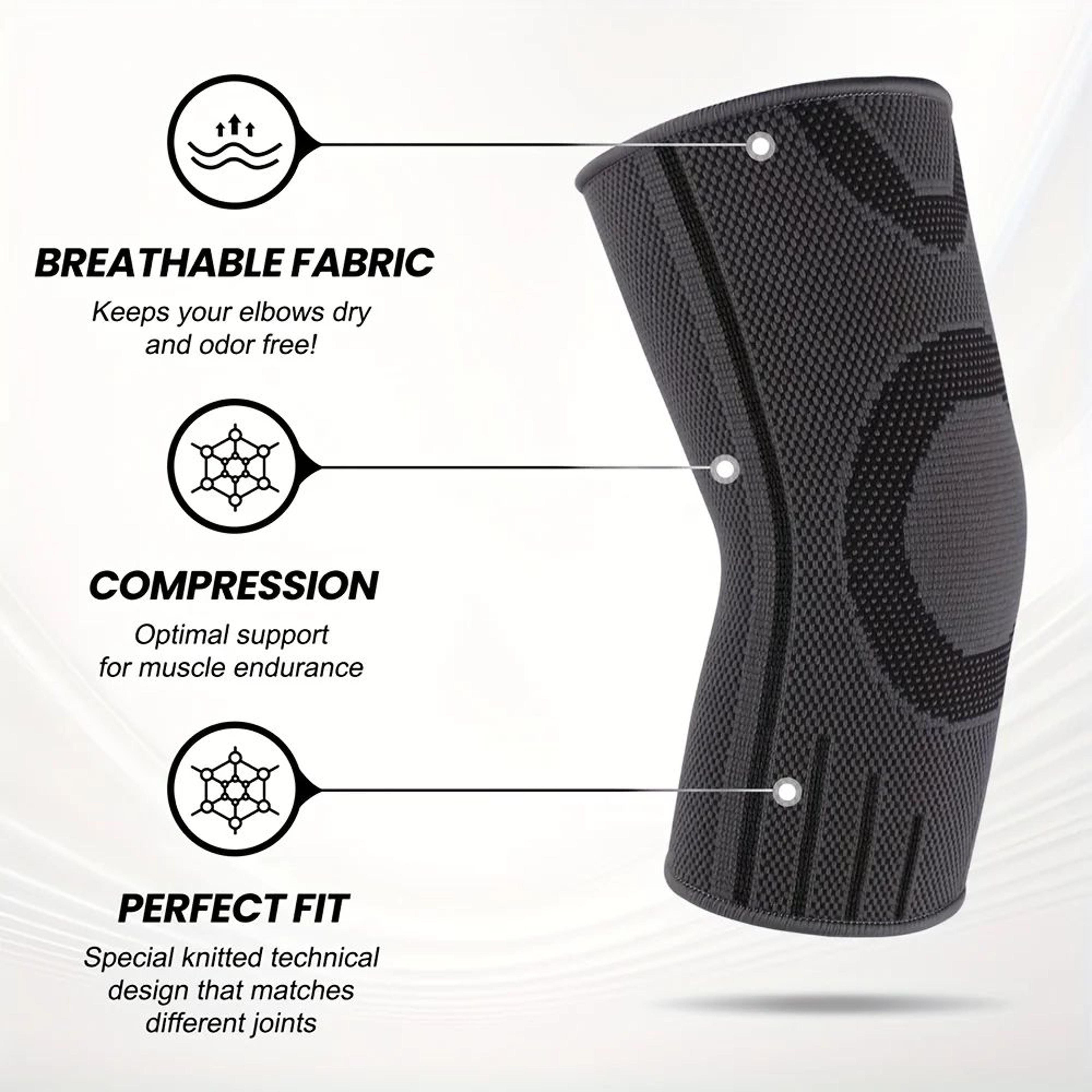 Sports Elbow Protector Sleeve  Adjustable Compression Elbow Brace For Tennis Joint Support  Pain Re 1