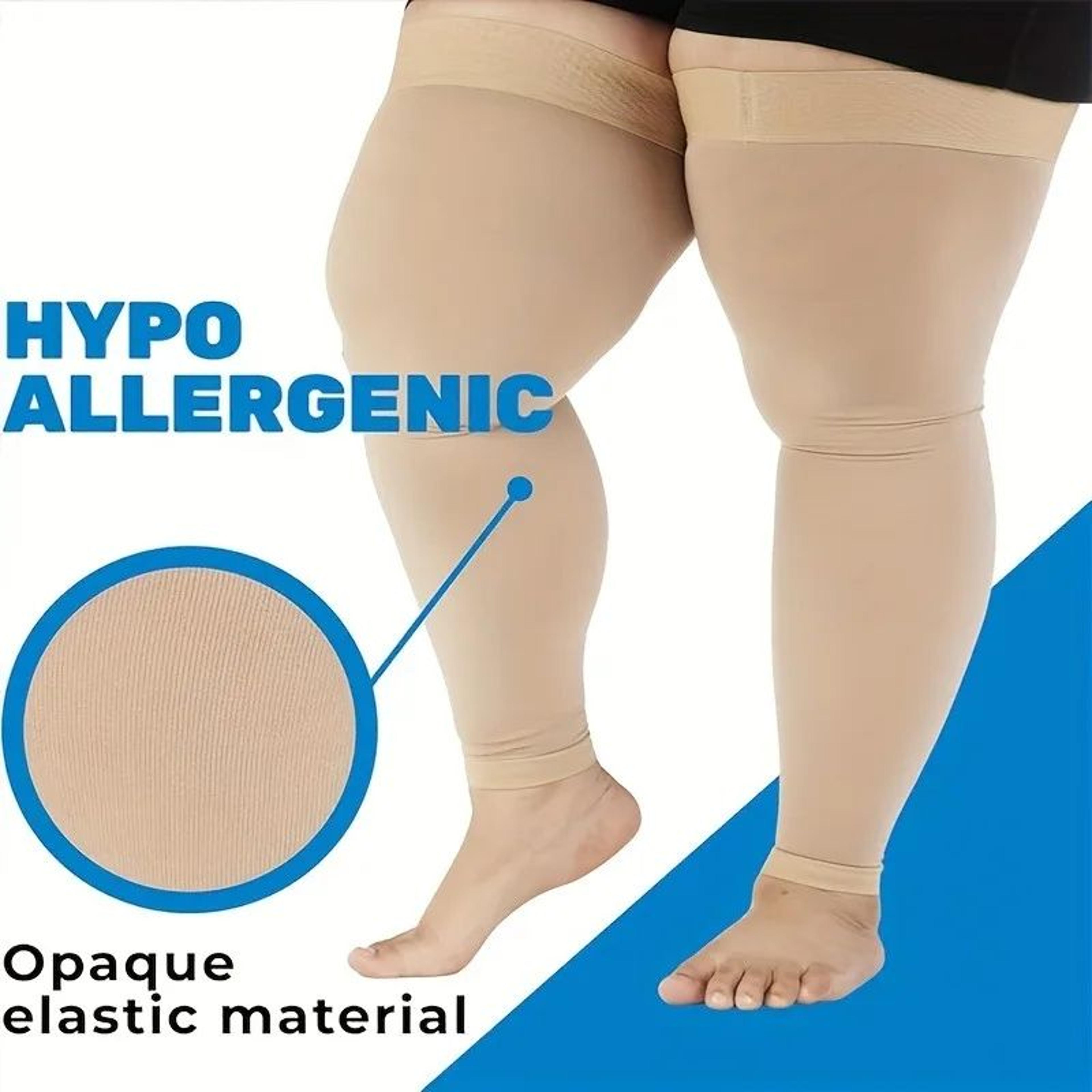 1 Pair Plus Size Compression KneeHigh Socks  2XL7XL Graduated Support Stockings For Sports  Everyda 3