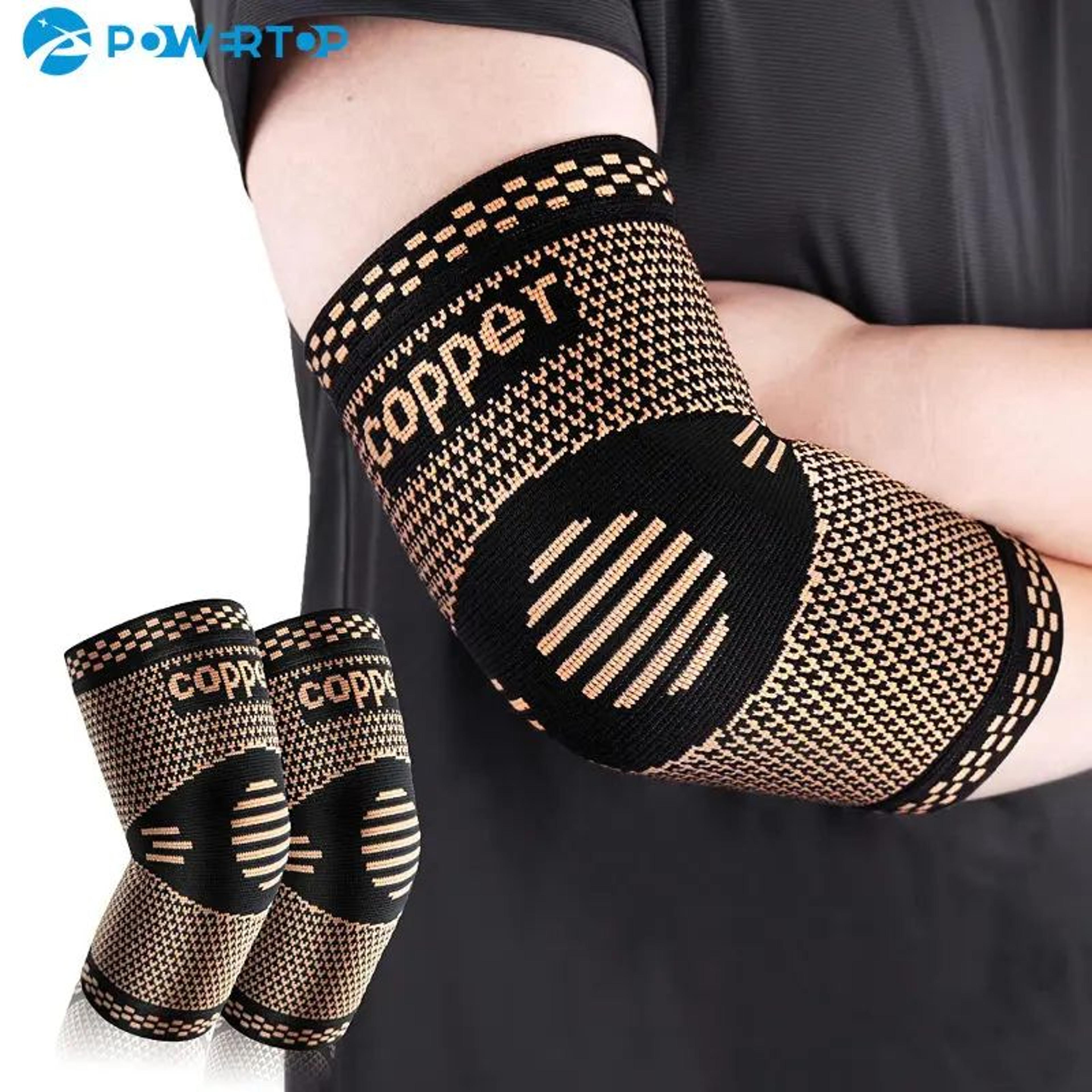 copper elbow compression sleeve – elbow brace for tennis elbow, tendonitis, arthritis & sports support