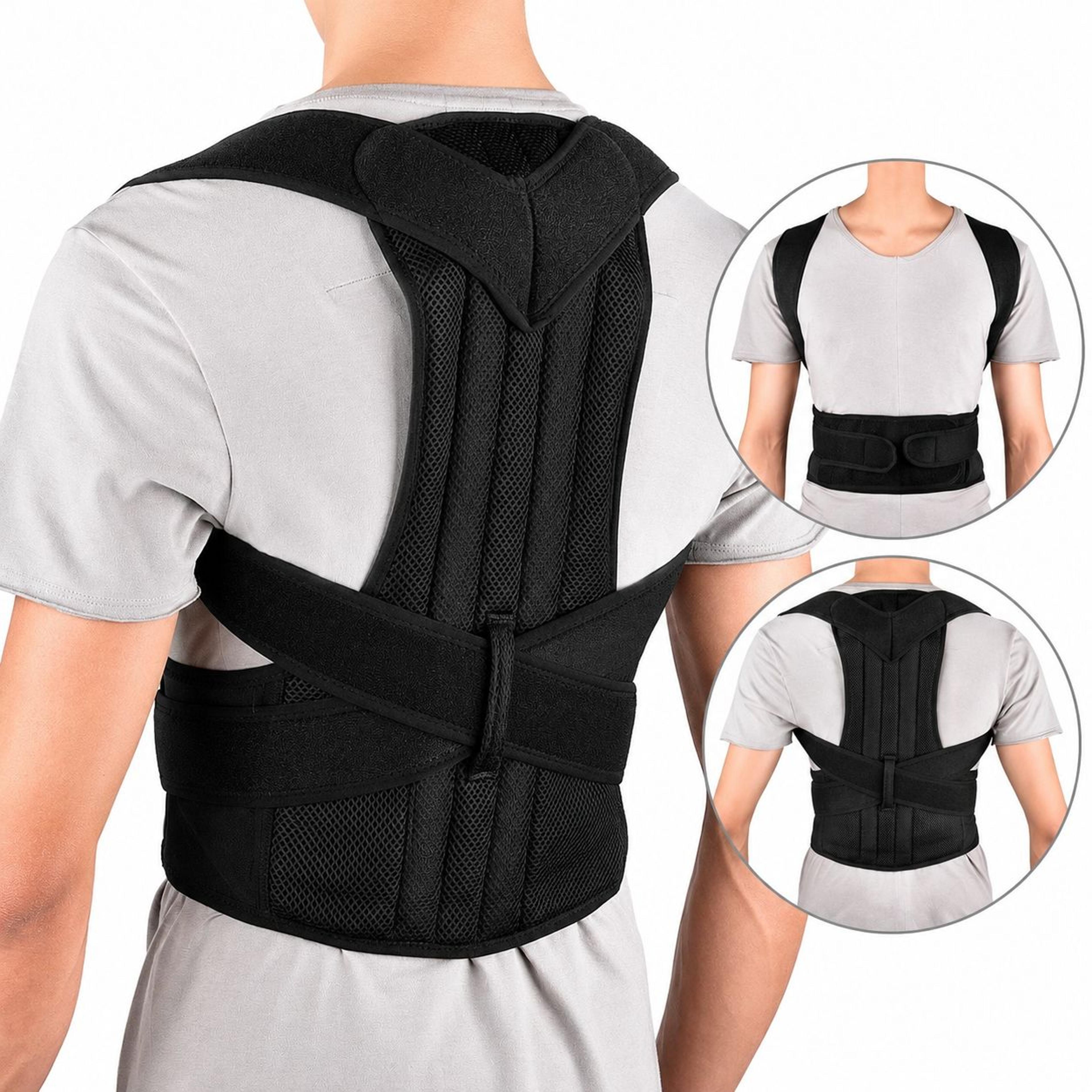 Adjustable Lumbar Posture Corrector Vest  Reinforced Back Support Brace For Shoulder Spine  Neck Al 0