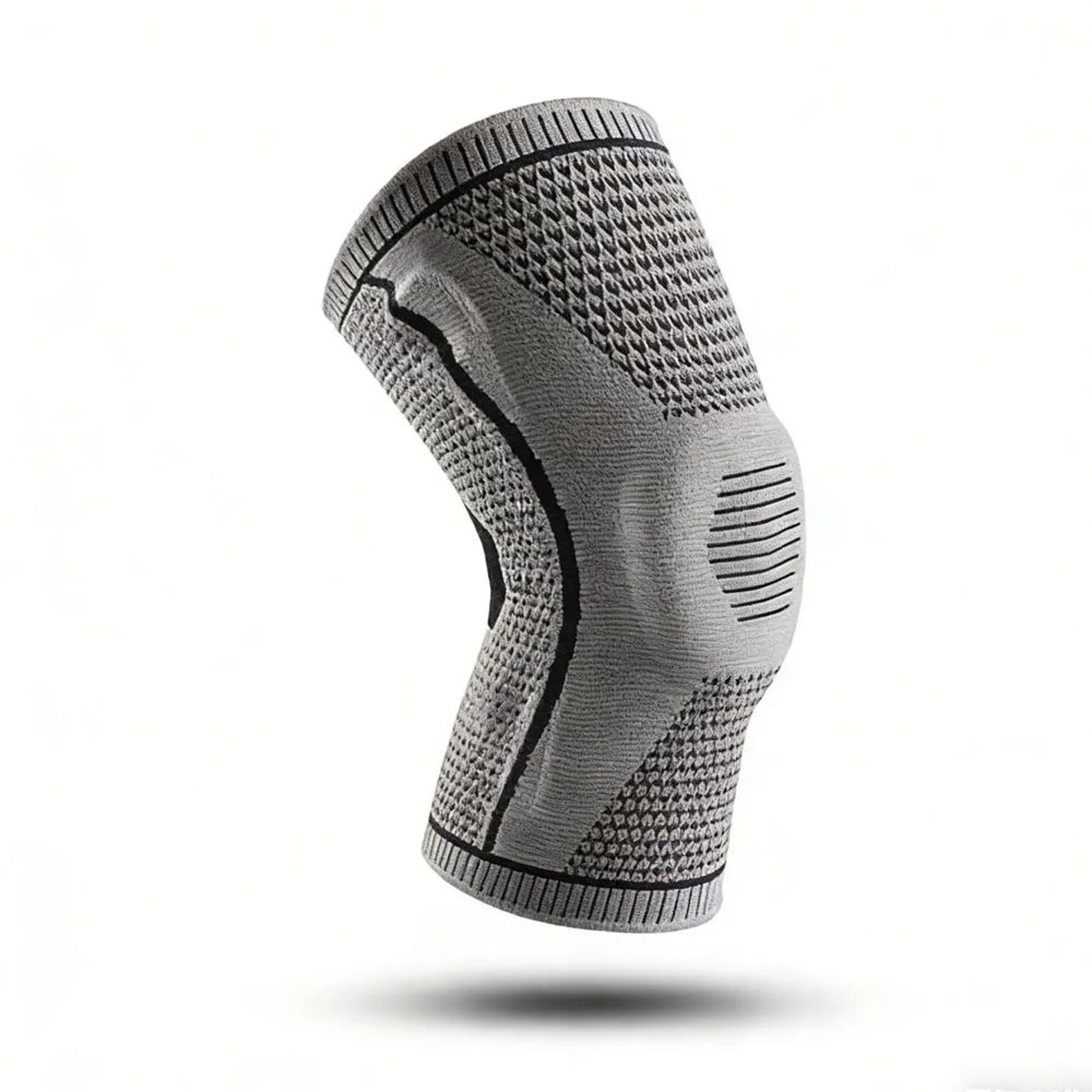 Silicone Knee Brace With Patella Support Strap  Compression Knee Support For Running Sports  Joint  8