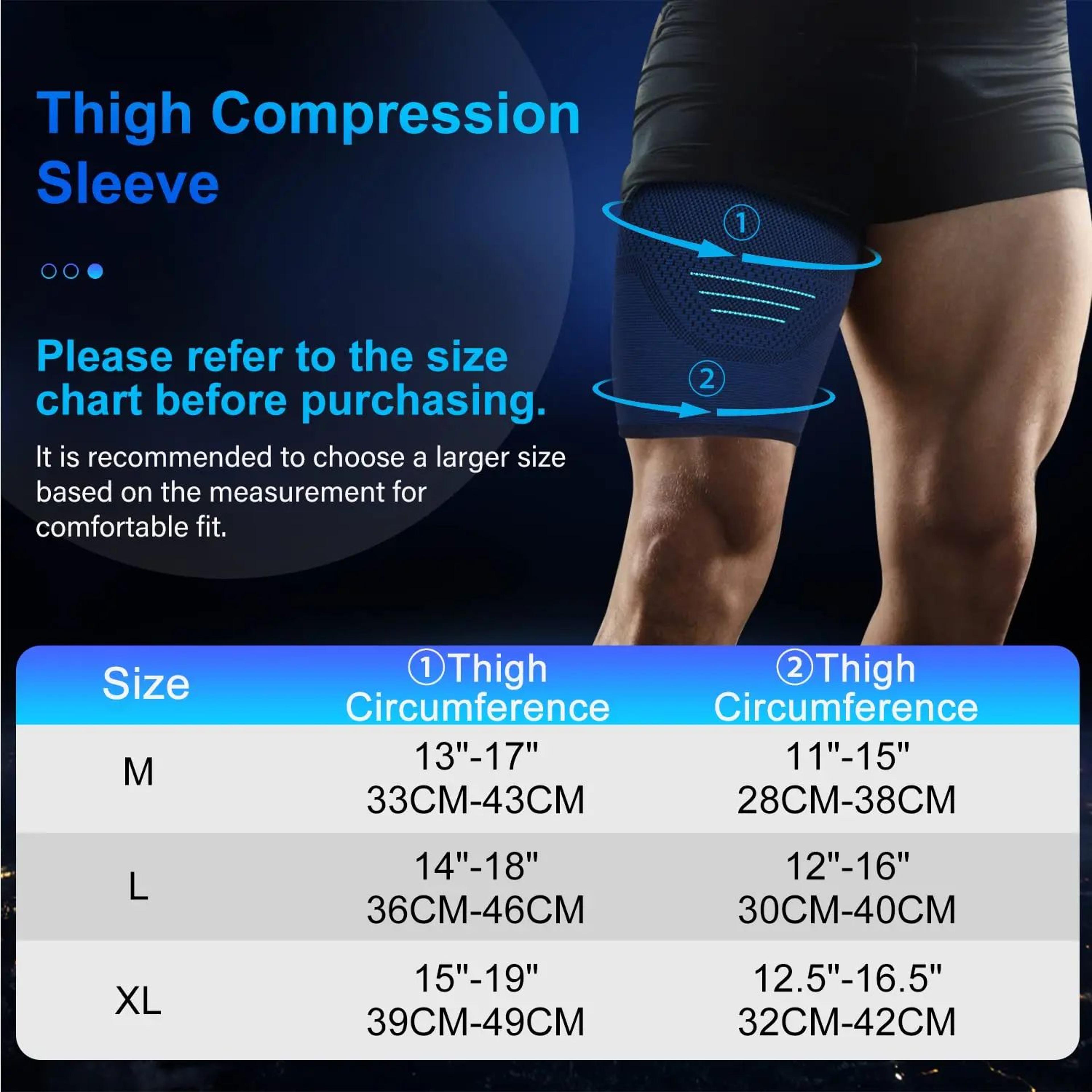 1pc Thigh Compression Sleeve  AntiSlip Upper Leg Brace For Quad Hamstring Support Muscle Recovery