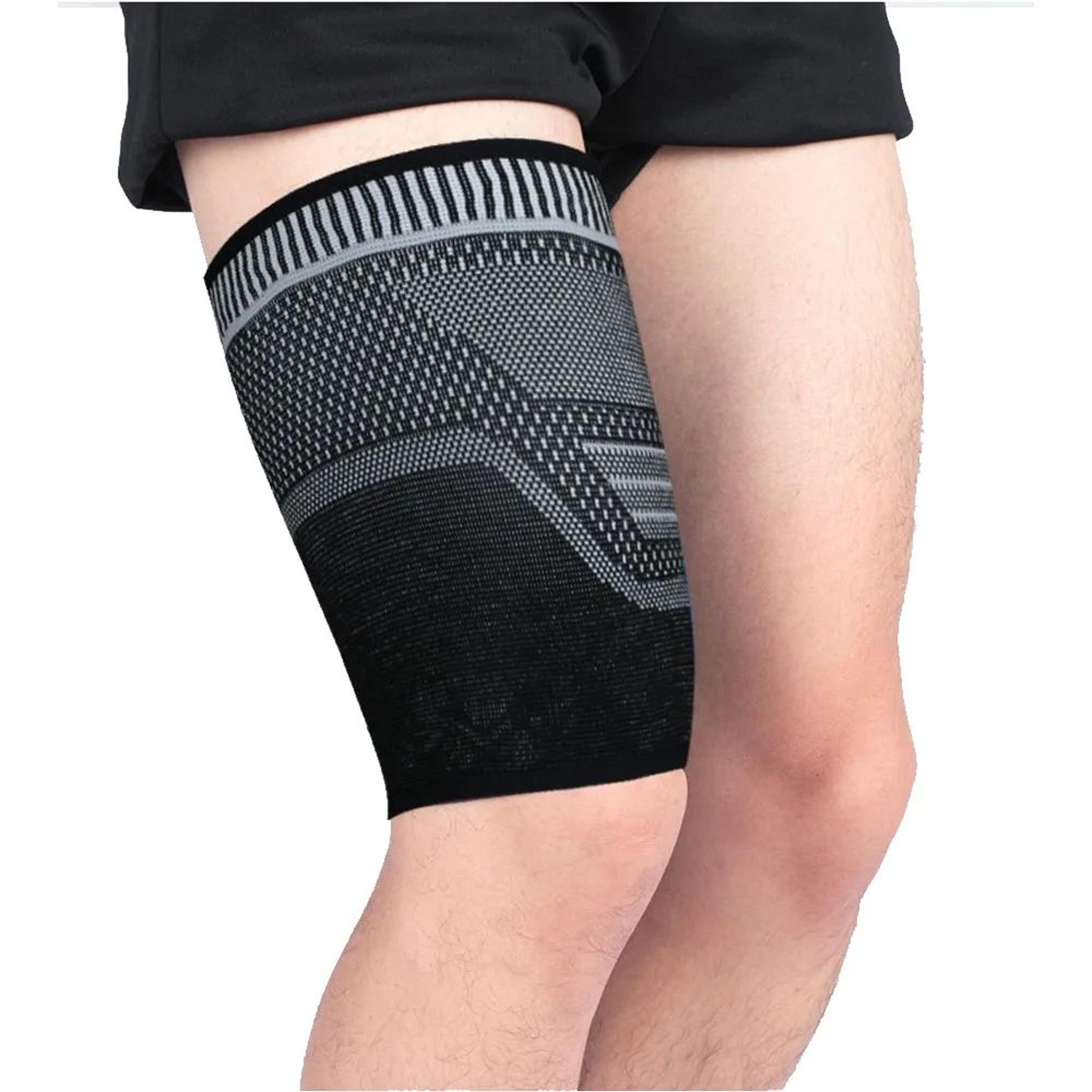 1pc Thigh Compression Sleeve  AntiSlip Upper Leg Brace For Quad Hamstring Support Muscle Recovery