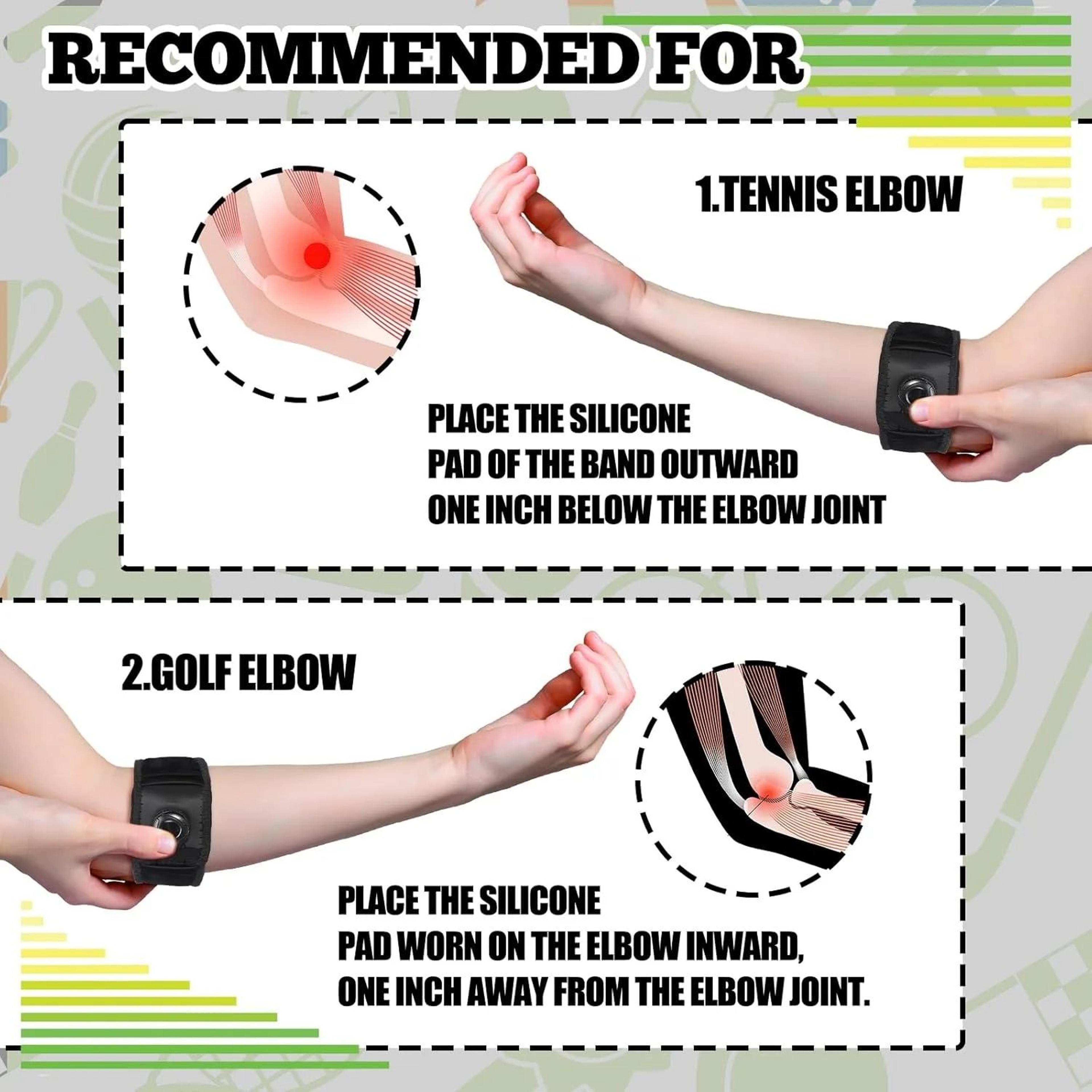 Adjustable Tennis Elbow Brace With Knob Dial  Forearm Support Strap For Tendonitis Golfers Elbow  P 3