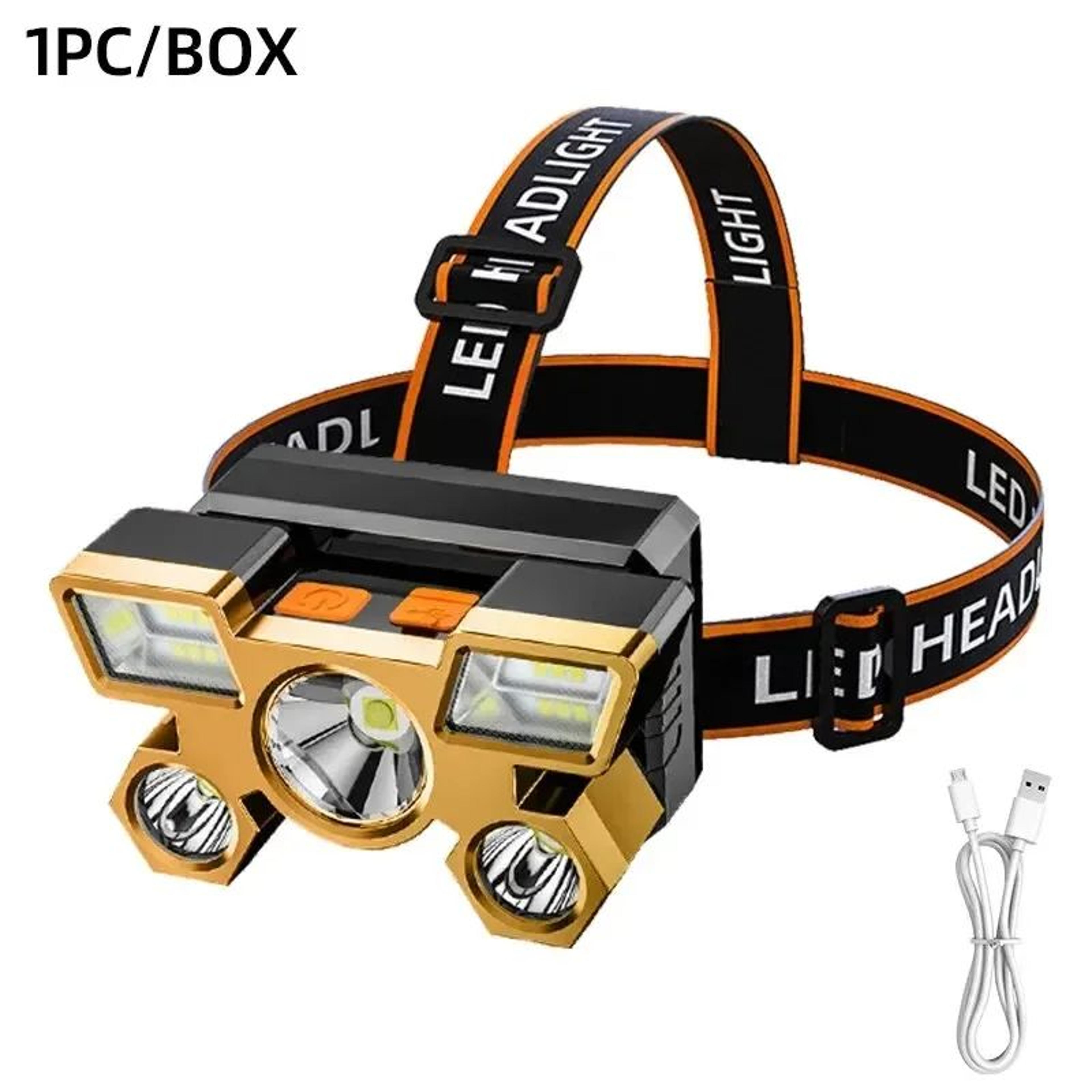 Rechargeable LED Head Flashlight  Powerful USB Headlamp For Camping Fishing Hunting  Hiking Outdoor 6