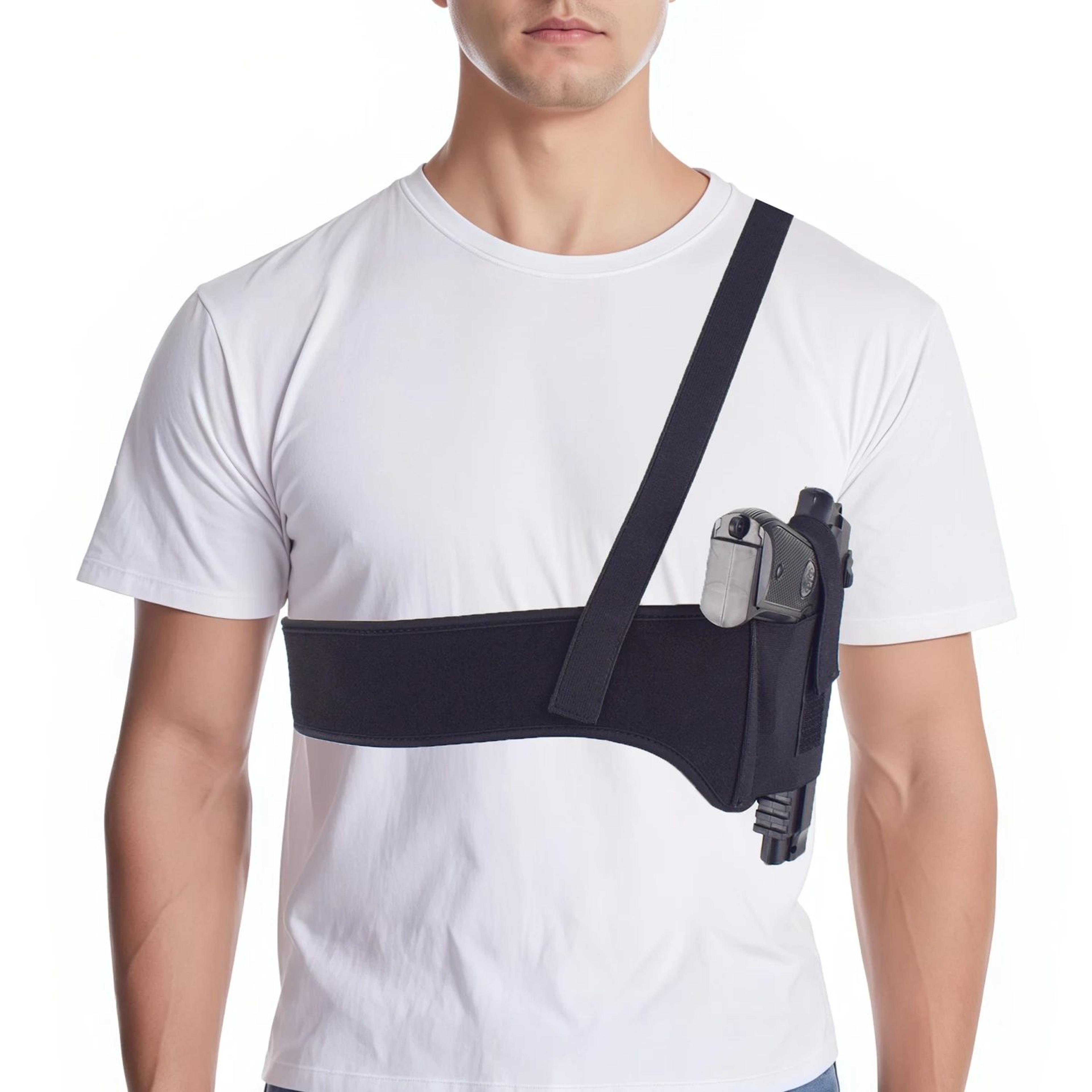 concealed underarm shoulder holster – adjustable neoprene tactical chest harness for outdoor & everyday carry