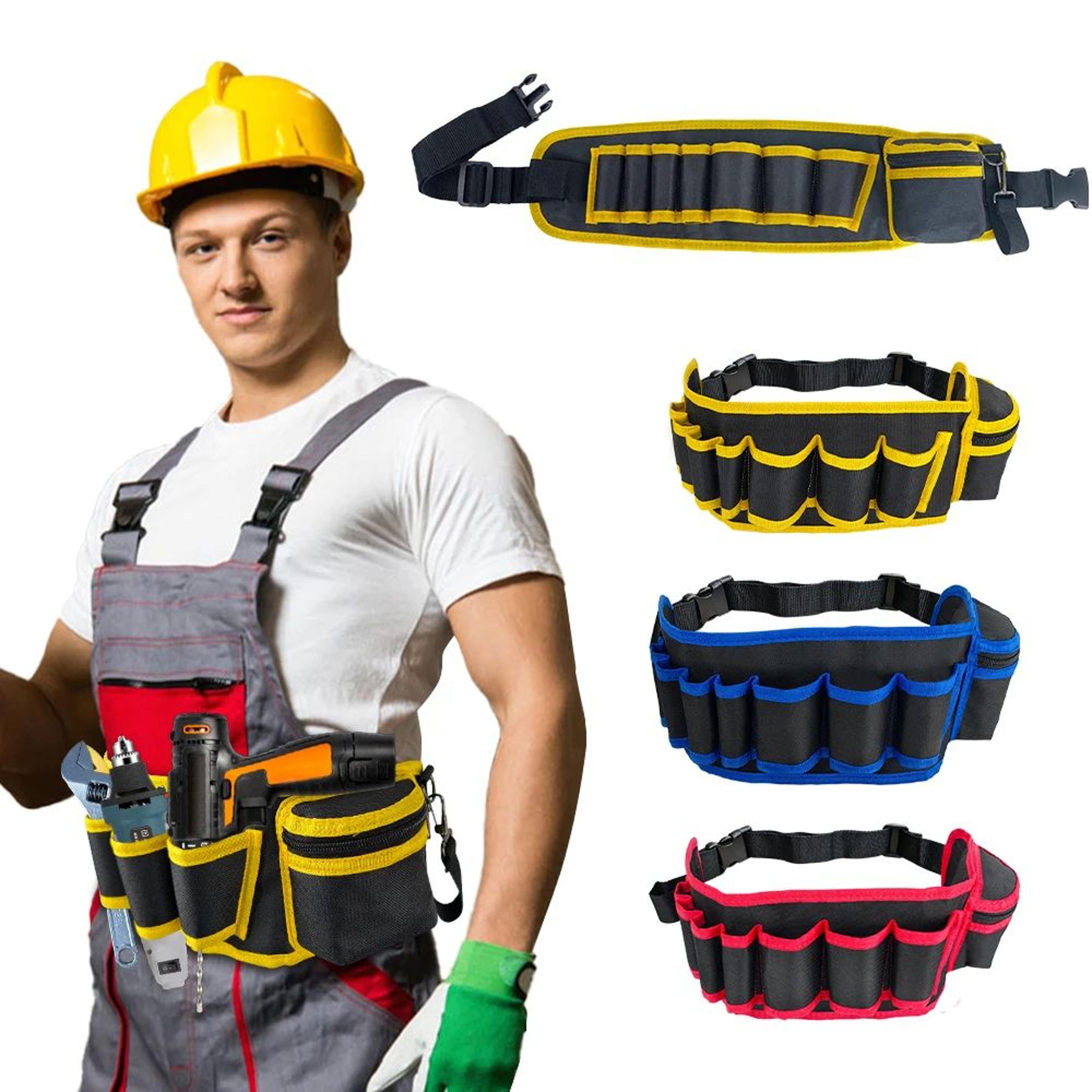 multi-color electrician tool belt pouch – waterproof oxford cloth waist tool bag for carpenter & repair tools