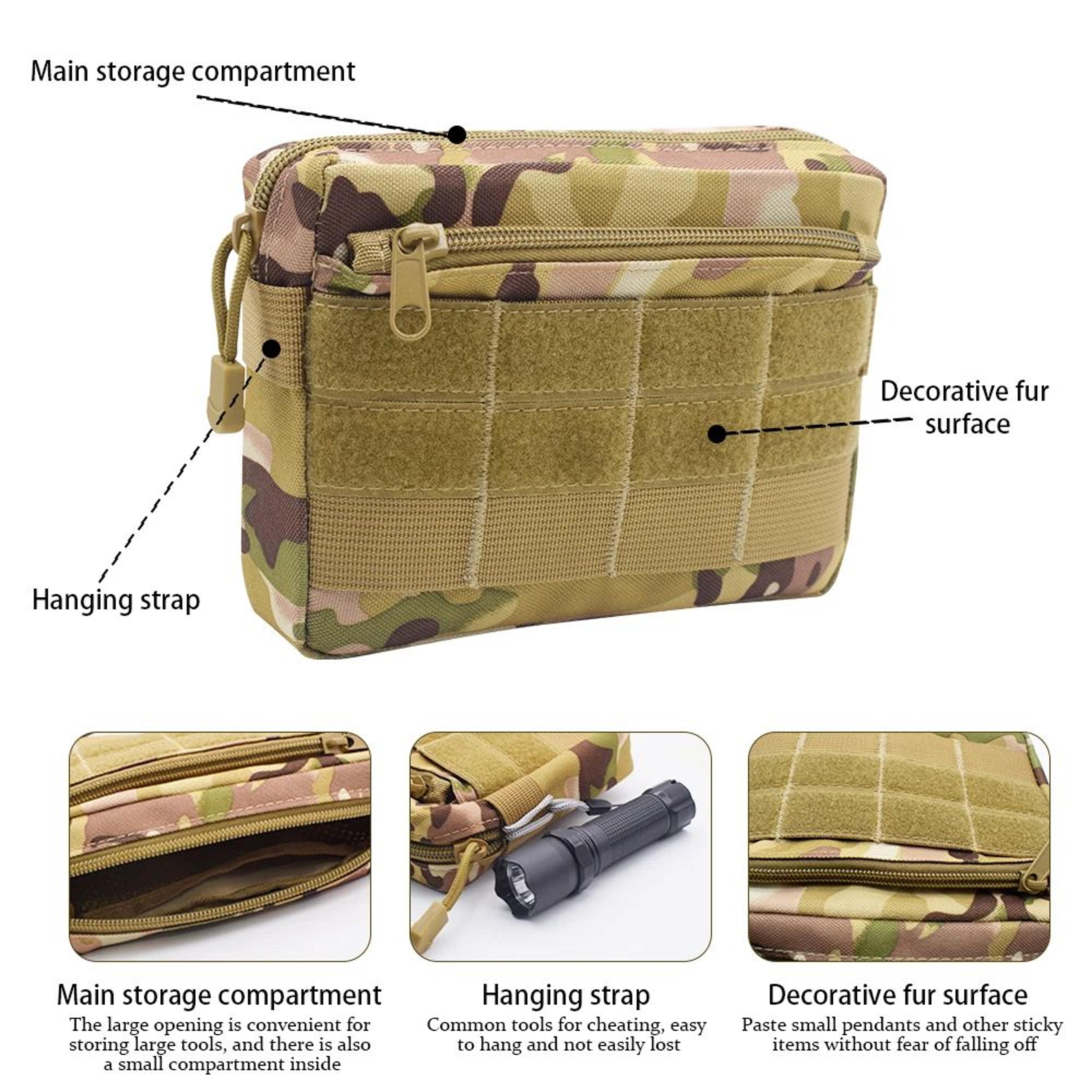 EDC Waist Tool Pouch Molle Utility Bag  Nylon Belt Phone Wallet For Camping Hunting  Outdoor Gear 1