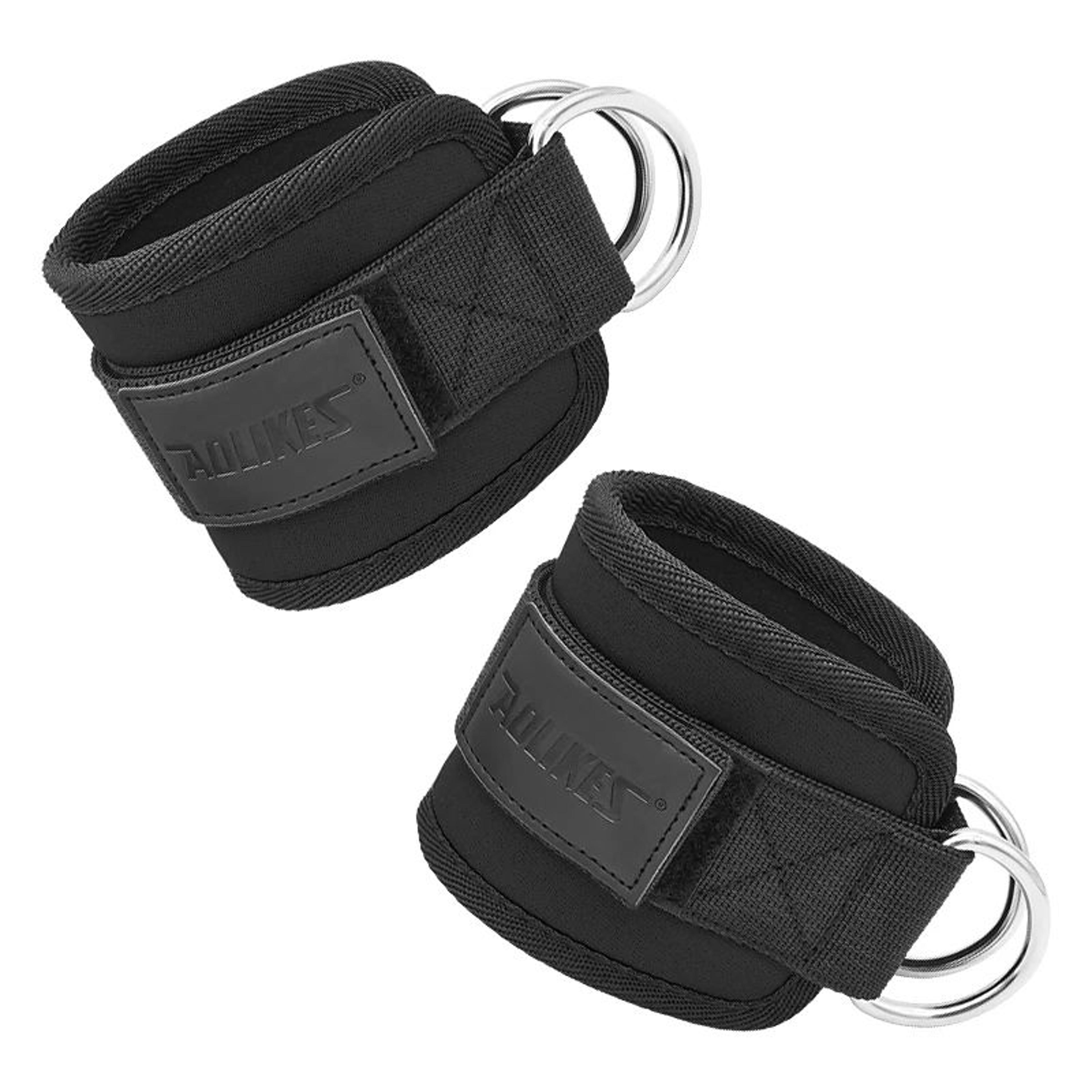 AOLIKES Adjustable Padded Ankle Wrist Cuffs  DRing Cable Machine Straps For Glute Kickbacks  Leg Wo
