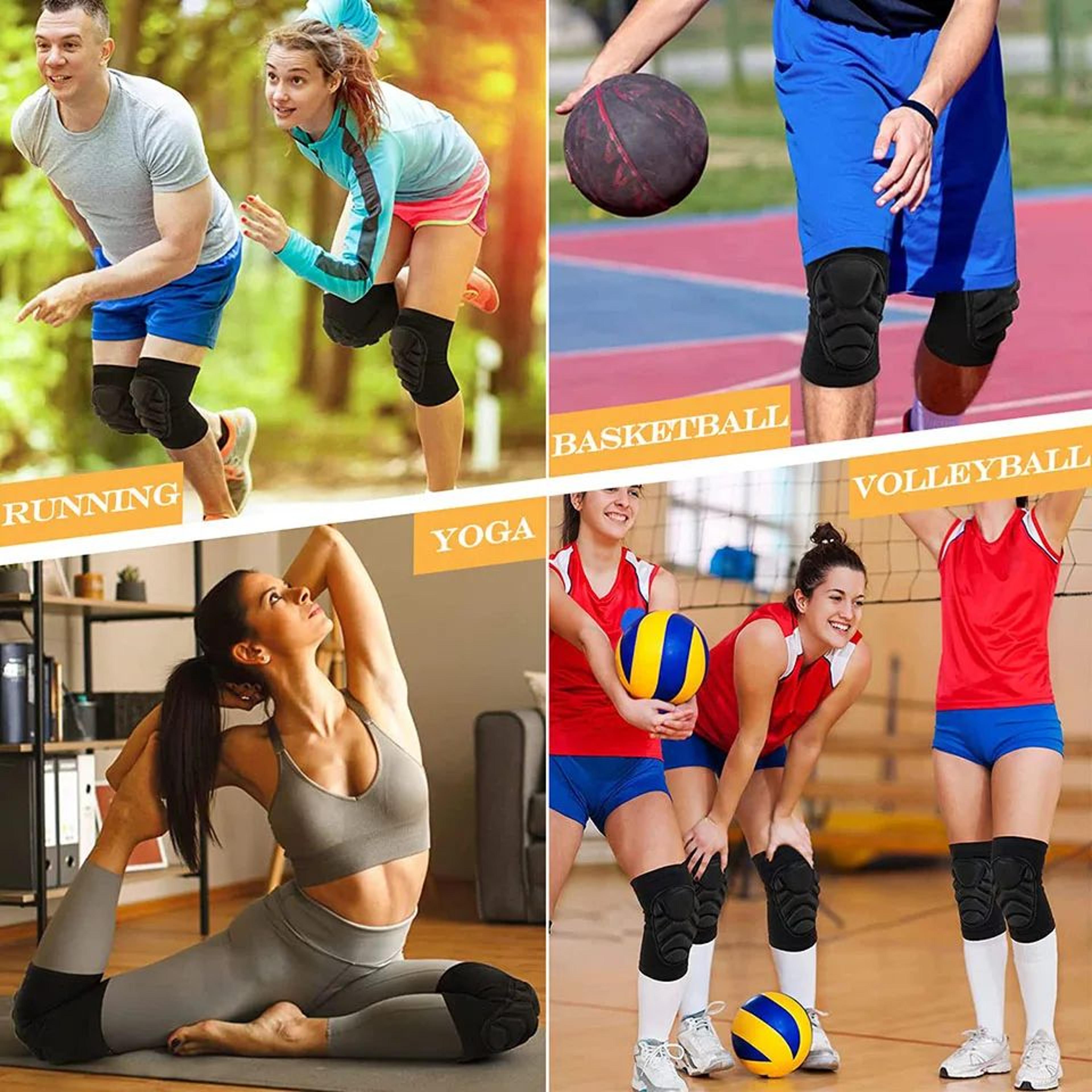 AOLIKES 1 Pair EVA Foam Knee Pads  AntiSlip Knee Support Sleeves For Volleyball Football Dance  Spo 4