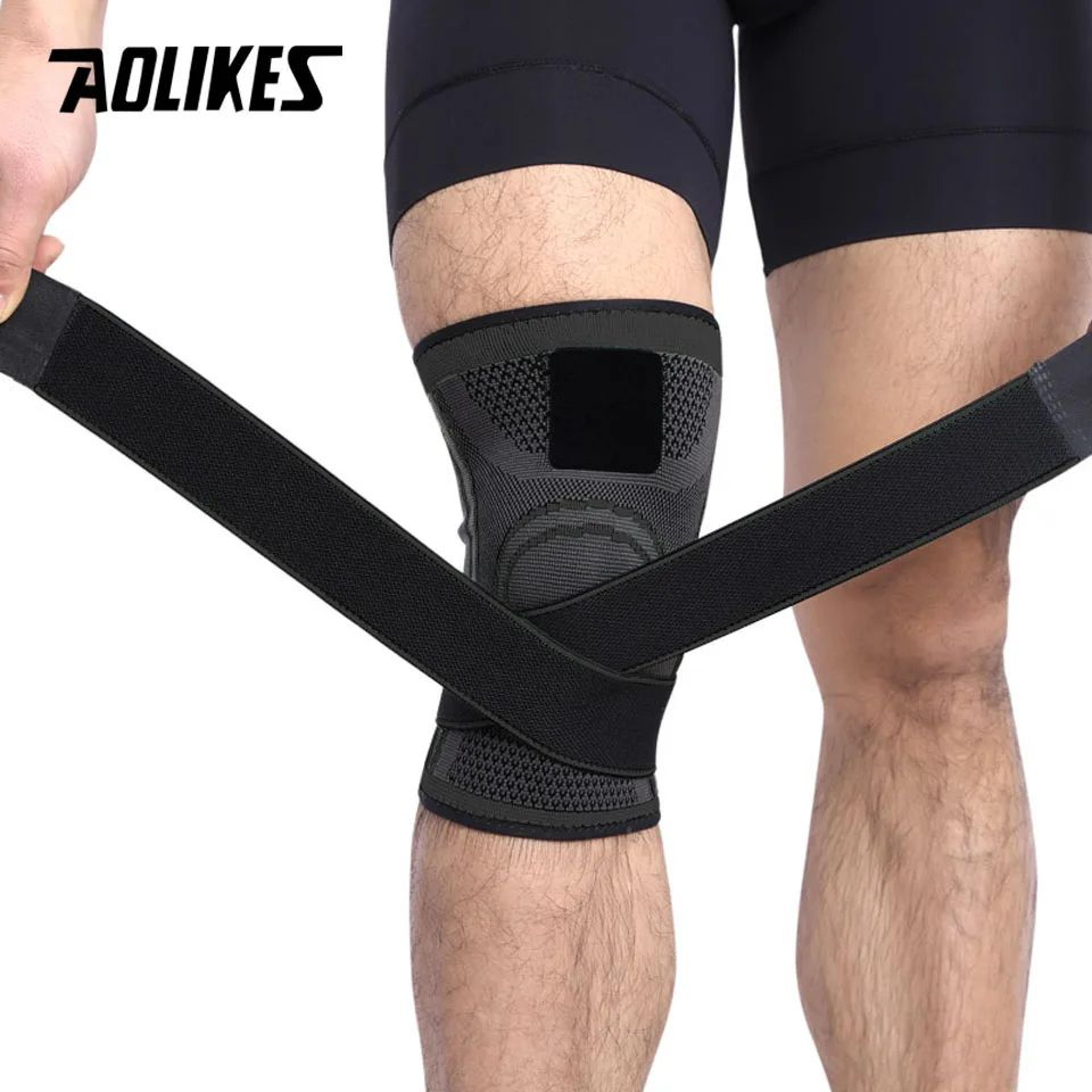 1pc Knee Brace Compression Sleeve With Adjustable Strap  Meniscus Support For Running Arthritis  Jo