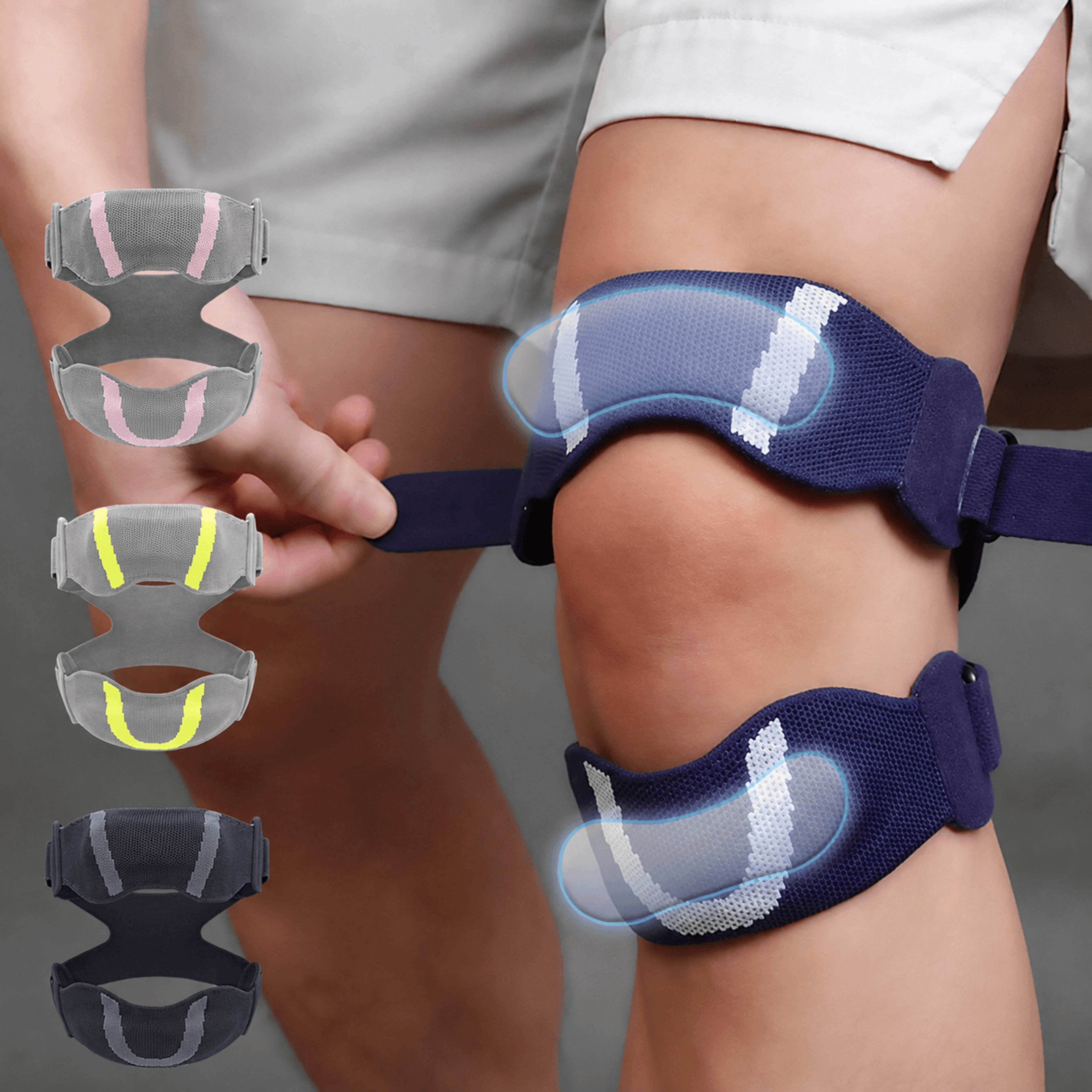 1pc Adjustable Patella Knee Strap With Silicone Pad  Knee Tendon Support Brace For Running Sports   0