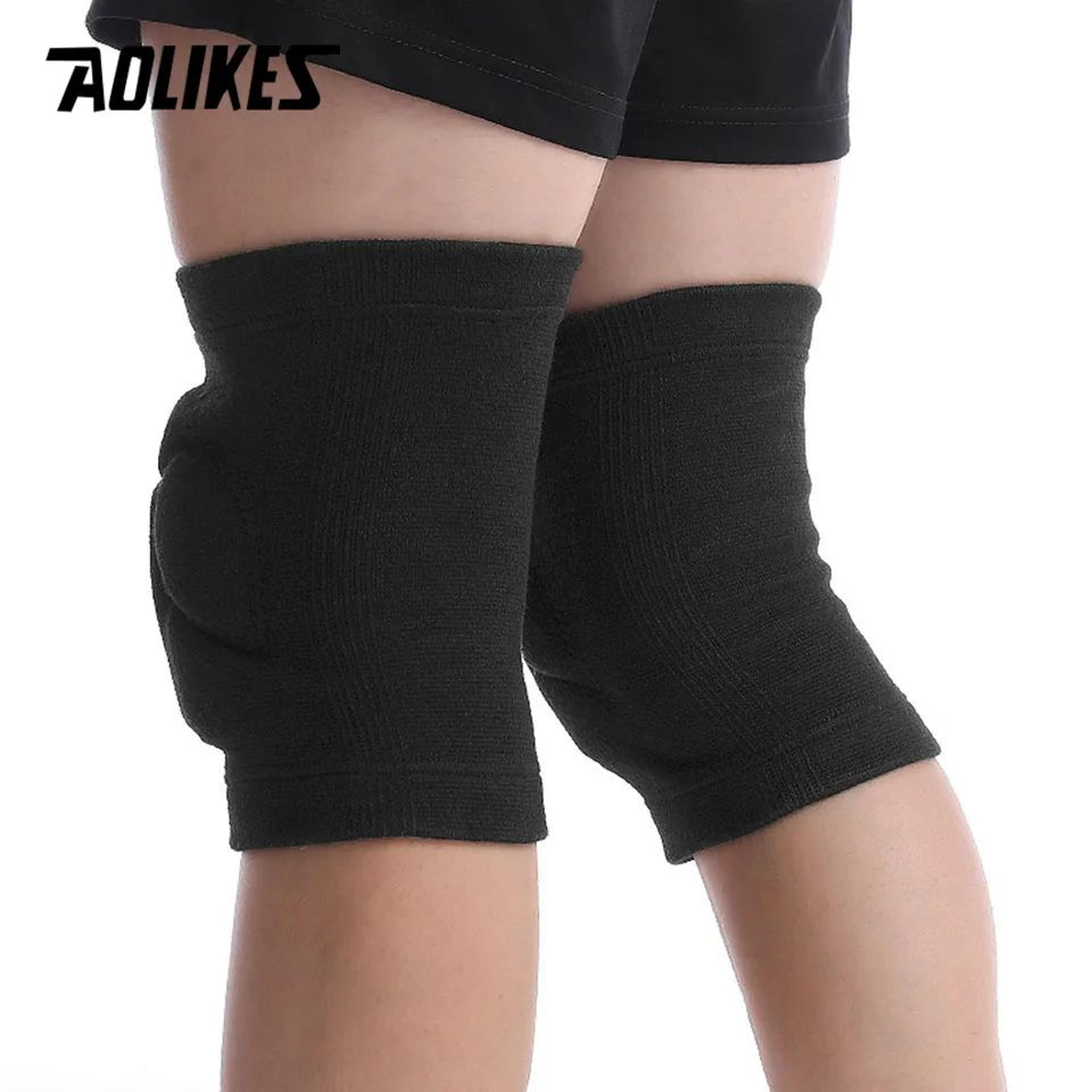 1 Pair Thickened Sports Knee Pads  Sponge Knee Brace Support For Football Volleyball Dance Yoga  Ex