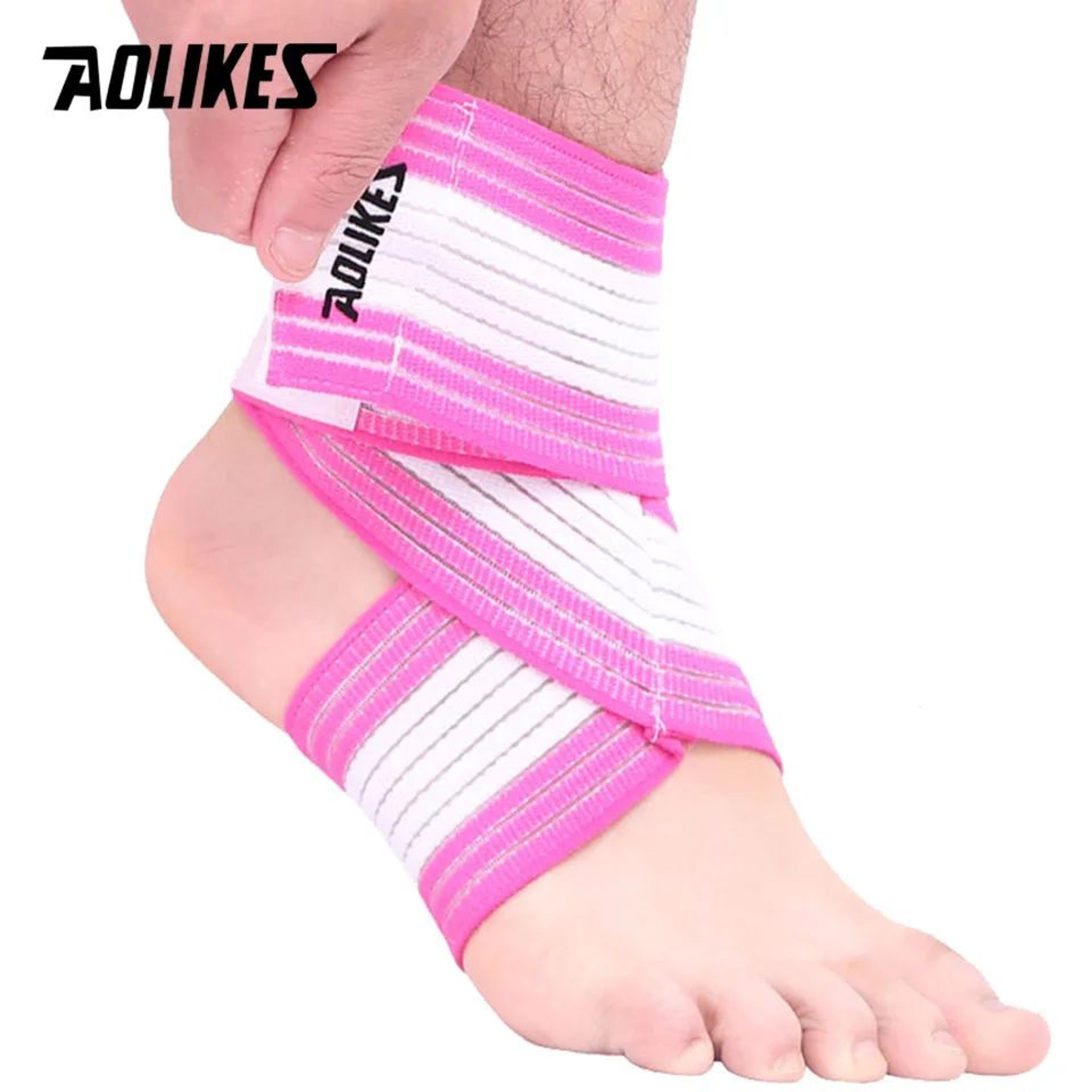 1pc Elastic Ankle Support Wrap  Adjustable Ankle Brace Compression Bandage For Sports Gym  Injury R 10
