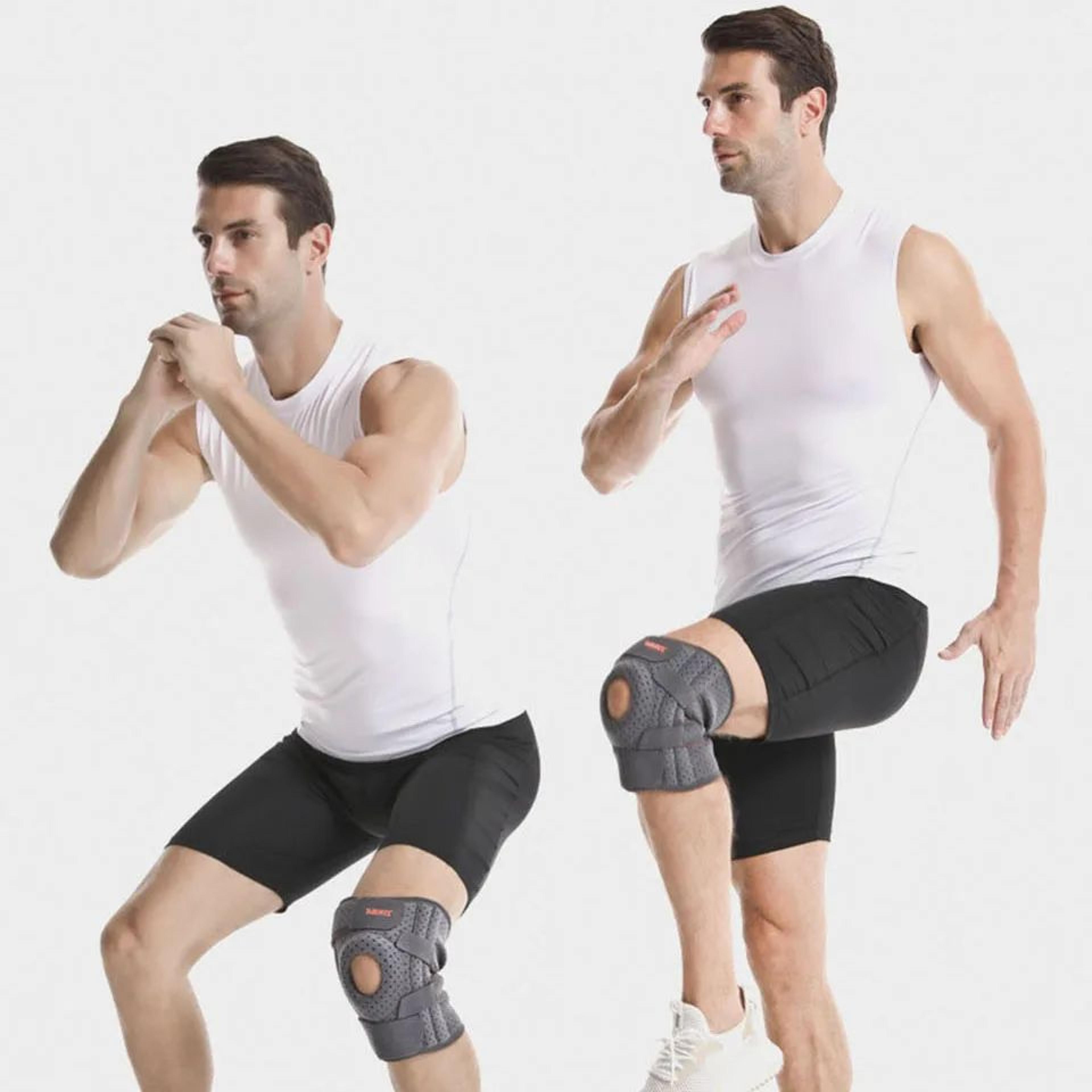 Adjustable Steel Sports Knee Pads  Knee Brace Support For Cycling Hiking Running  Outdoor Protectio 4