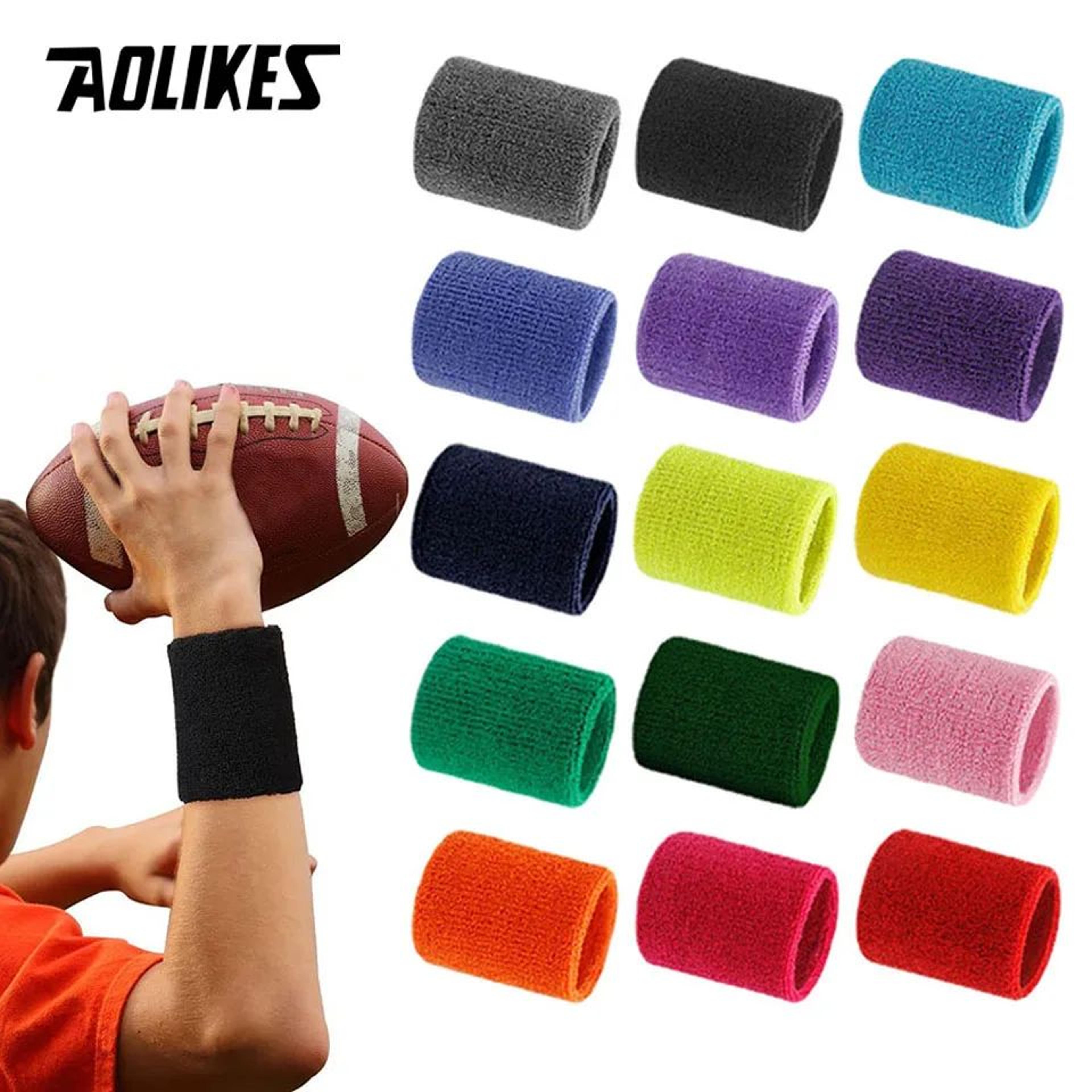 1pc cotton wrist sweatbands – absorbent sports wrist bands for tennis, basketball, running & fitness support